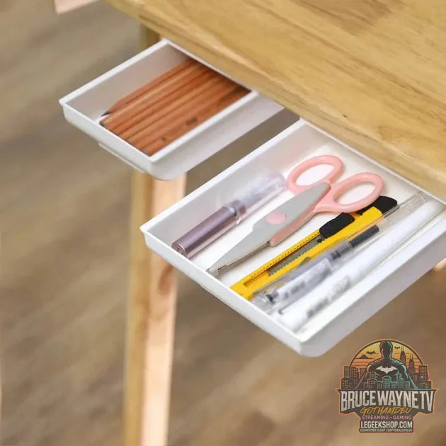 Guide d'achat : 🖇️ Boîte de Rangement Cachée pour Bureau – Tiroir Auto-Adhésif Discret | Organisateur Plastique