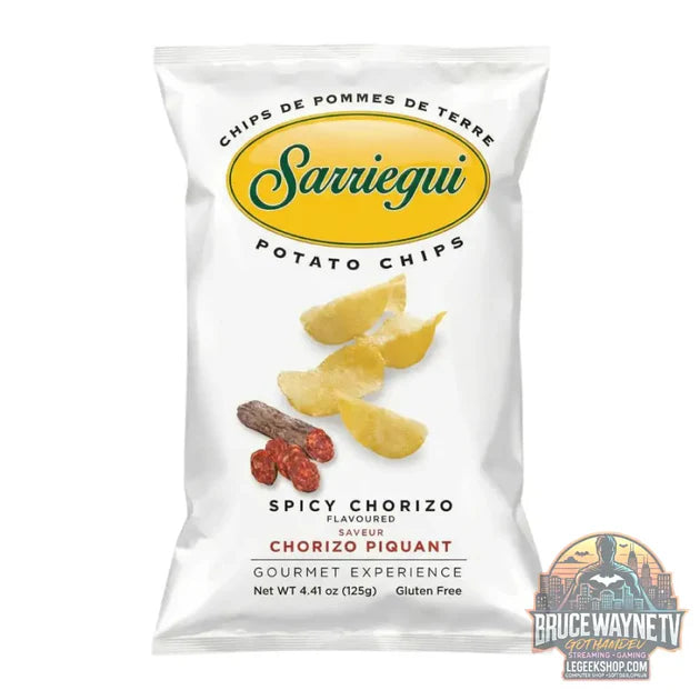 Guide d'achat : Sarriegui Chips de pommes de terre Chorizo épicé, chips épicées au goût de chorizo de 125g (Paquet de 10)