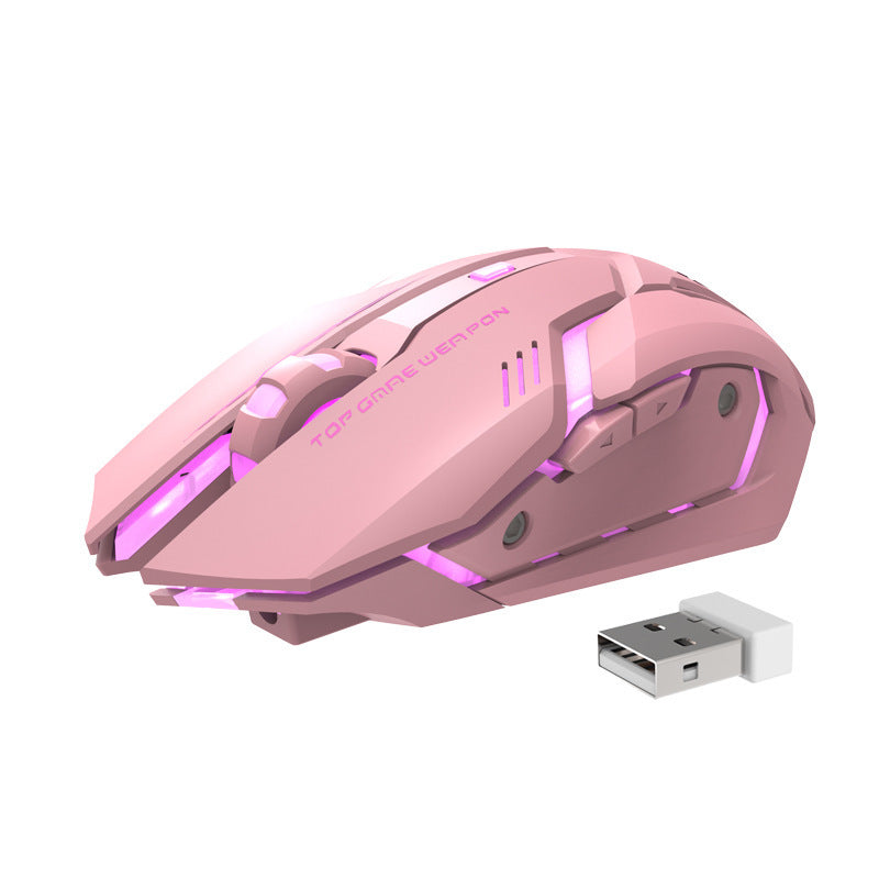 Souris Gaming Sans Fil Rechargeable Silencieuse RGB