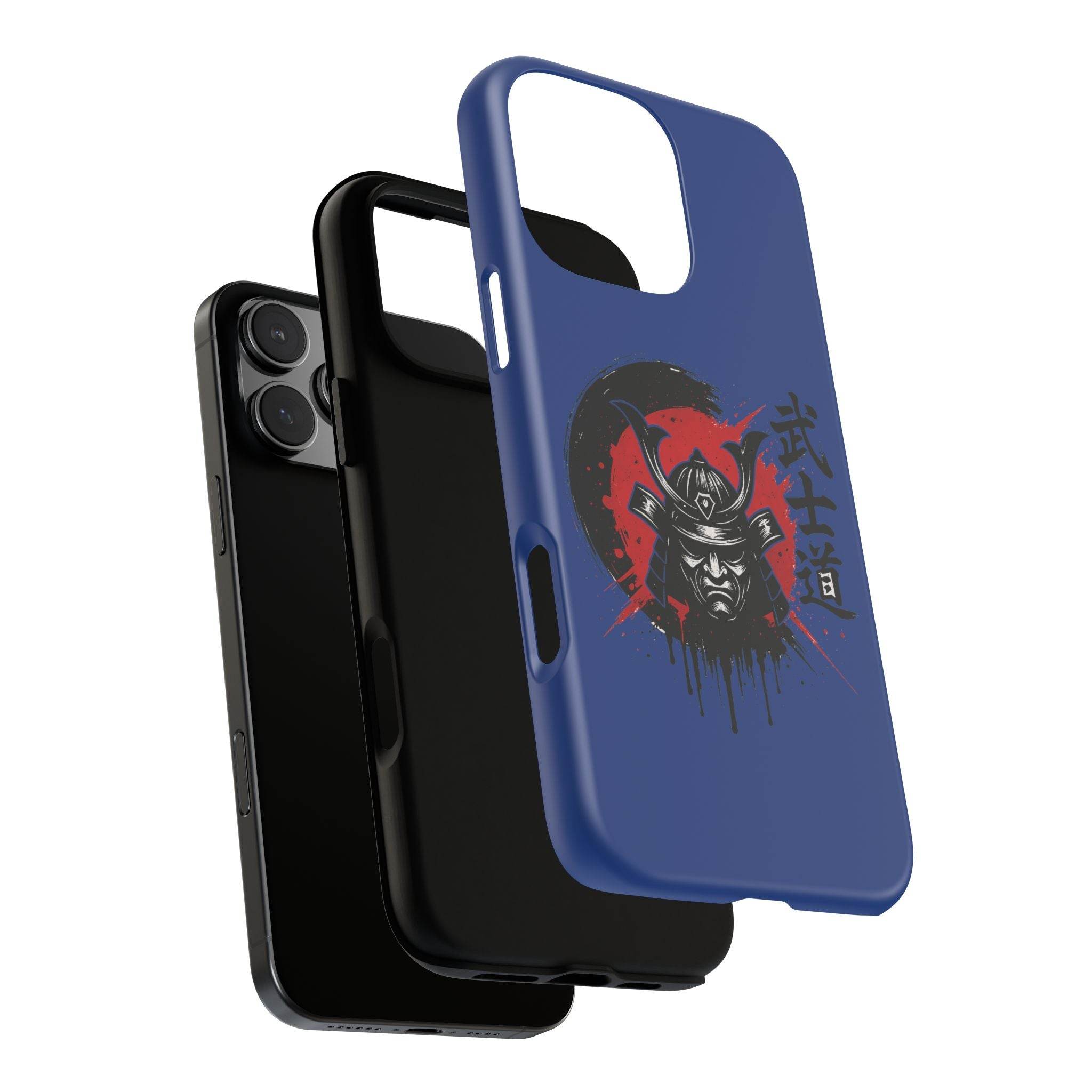 📱 samurai phone case Bleue foncé – coque renforcée iPhone 📱