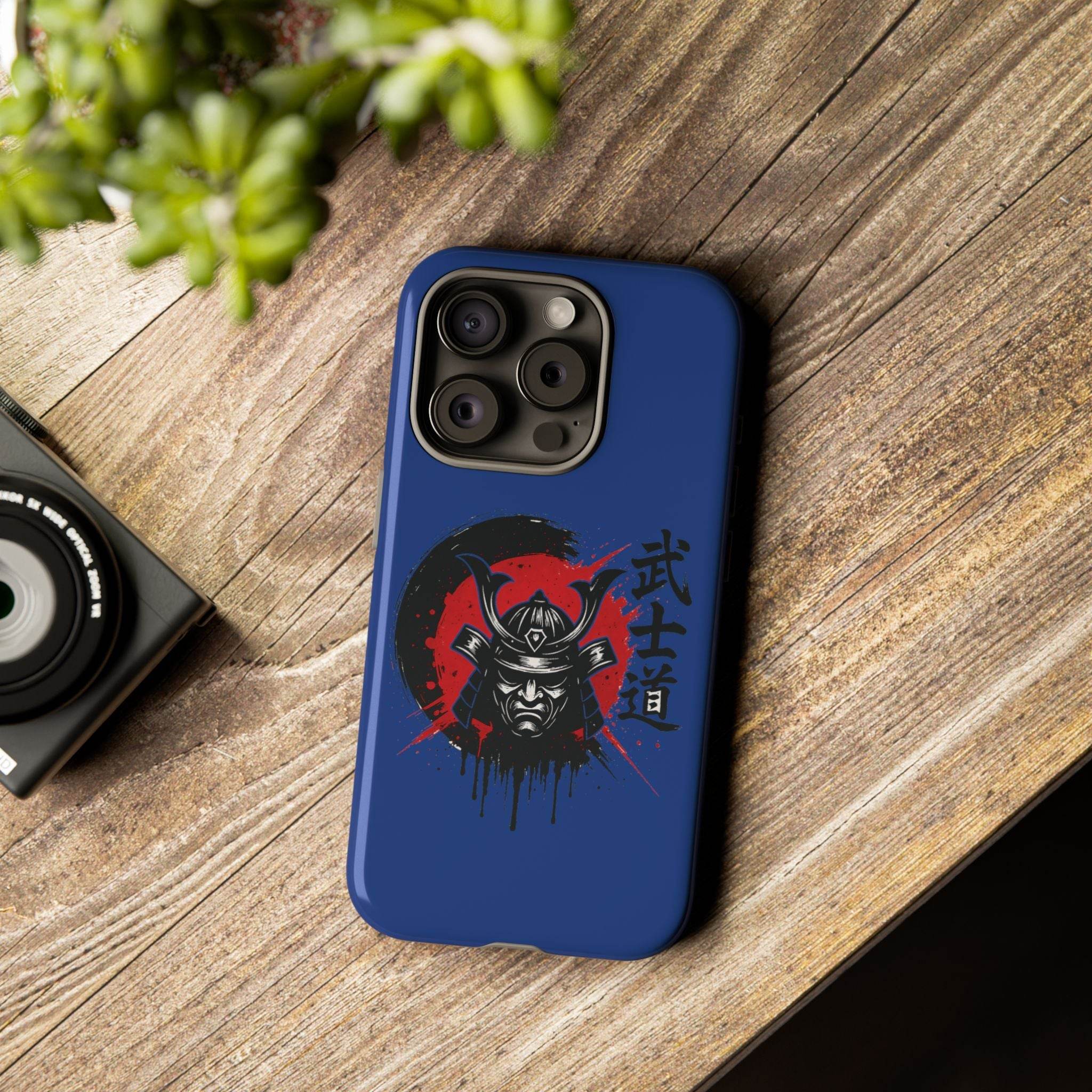 📱 samurai phone case Bleue foncé – coque renforcée iPhone 📱