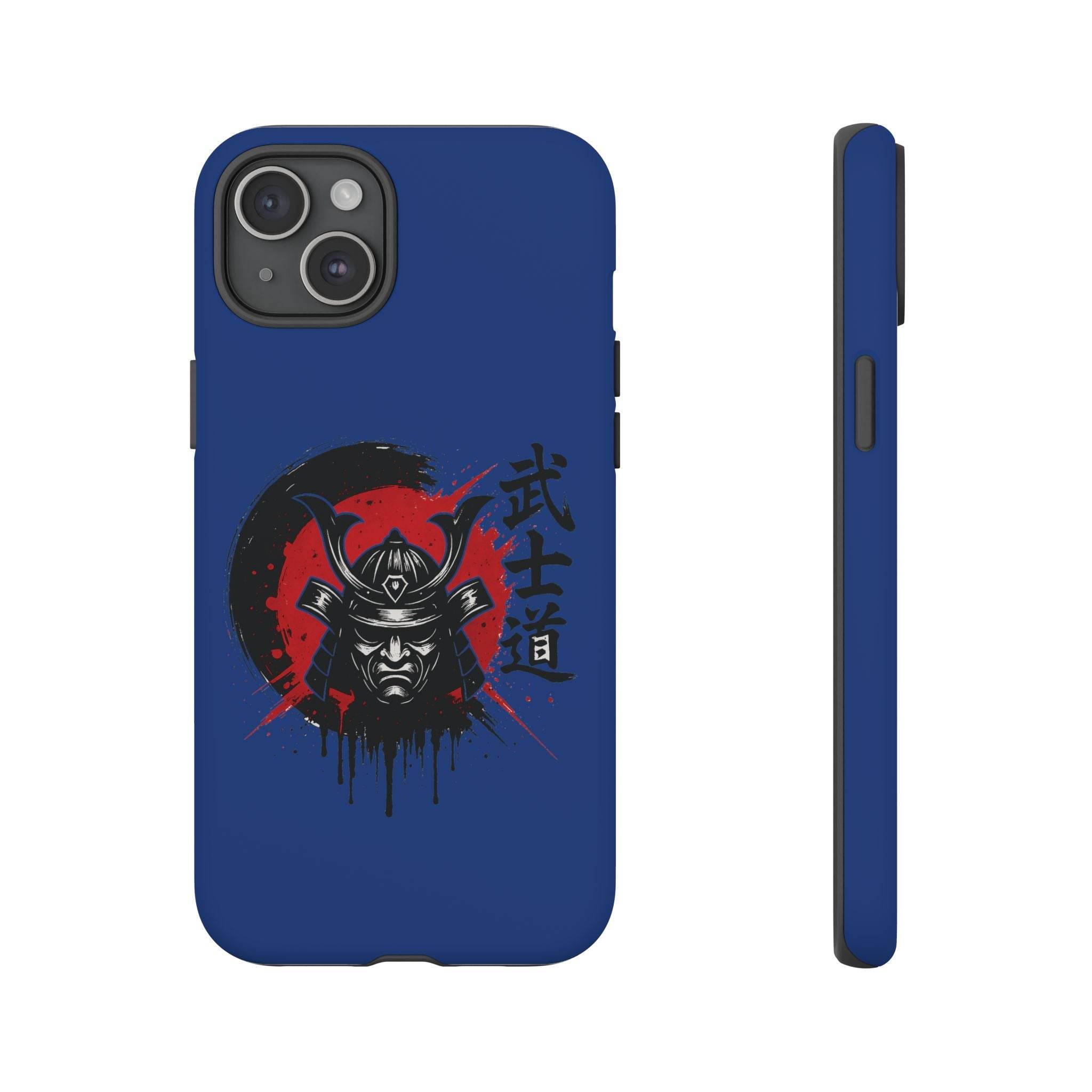 📱 samurai phone case Bleue foncé – coque renforcée iPhone 📱 - Legeekshop