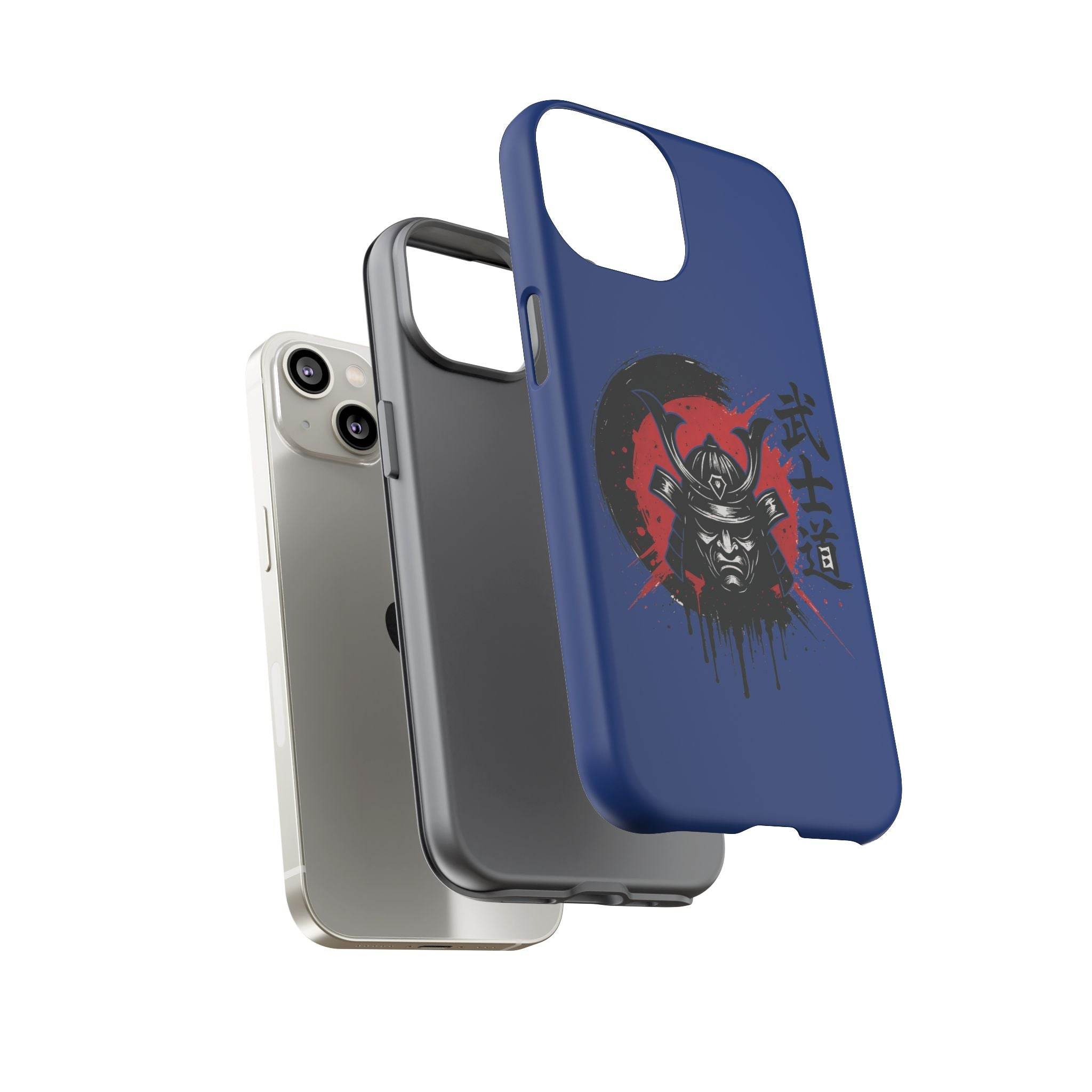 📱 samurai phone case Bleue foncé – coque renforcée iPhone 📱