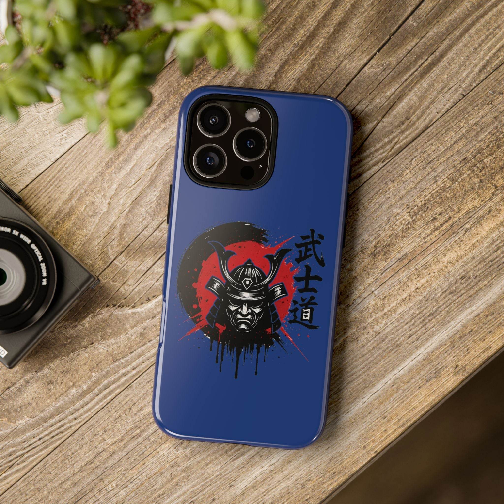 📱 samurai phone case Bleue foncé – coque renforcée iPhone 📱