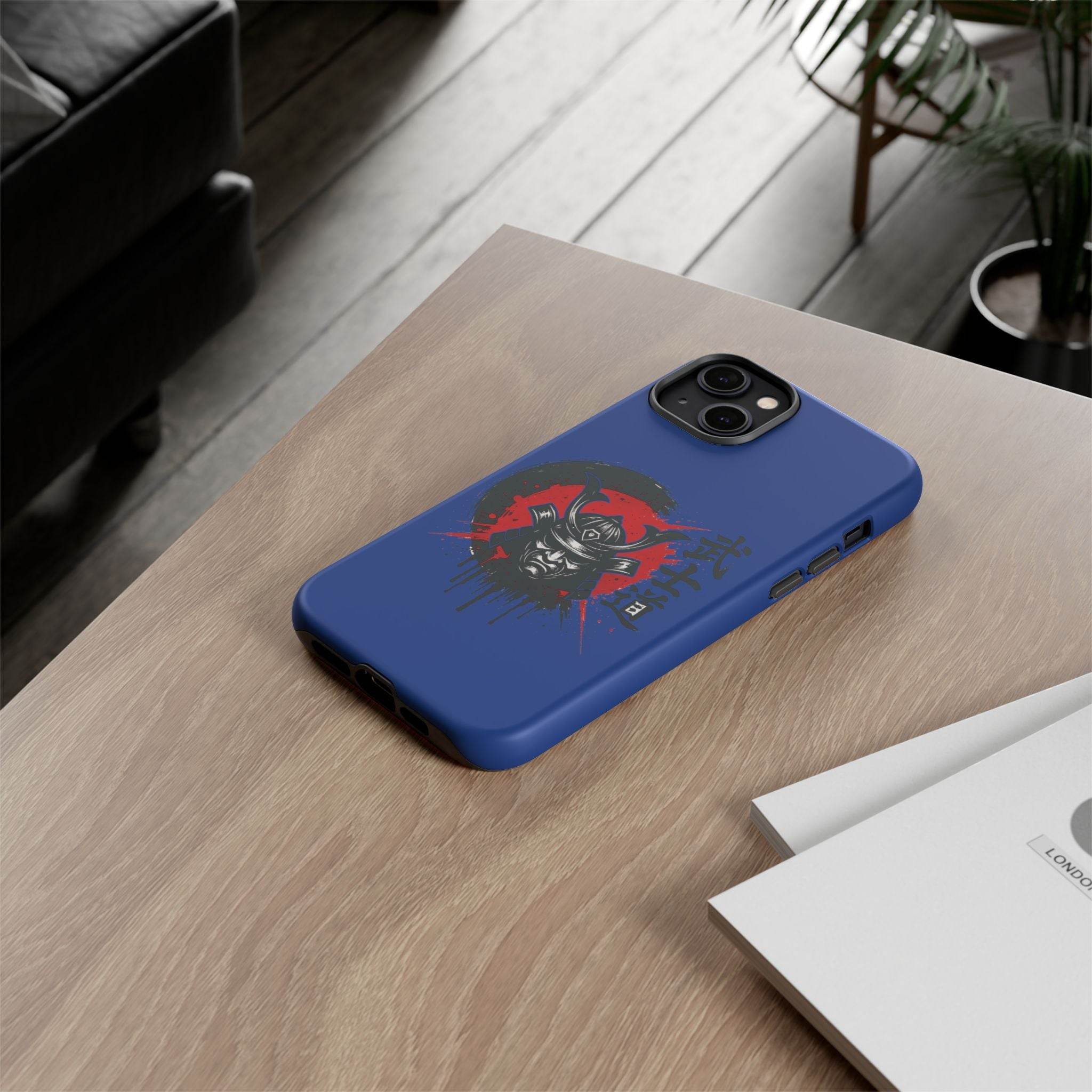 📱 samurai phone case Bleue foncé – coque renforcée iPhone 📱