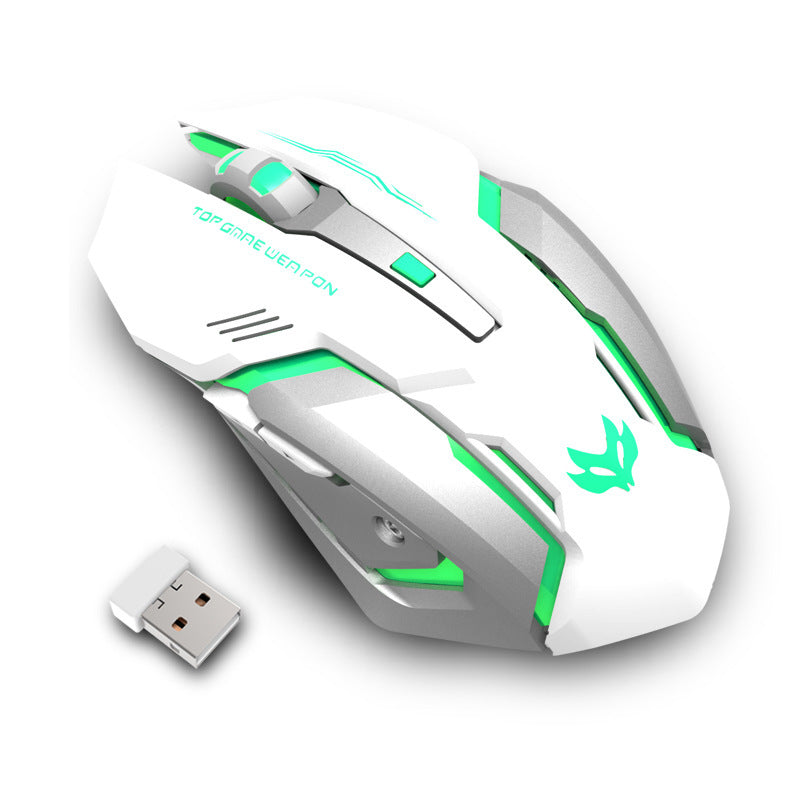 Souris Gaming Sans Fil Rechargeable Silencieuse RGB