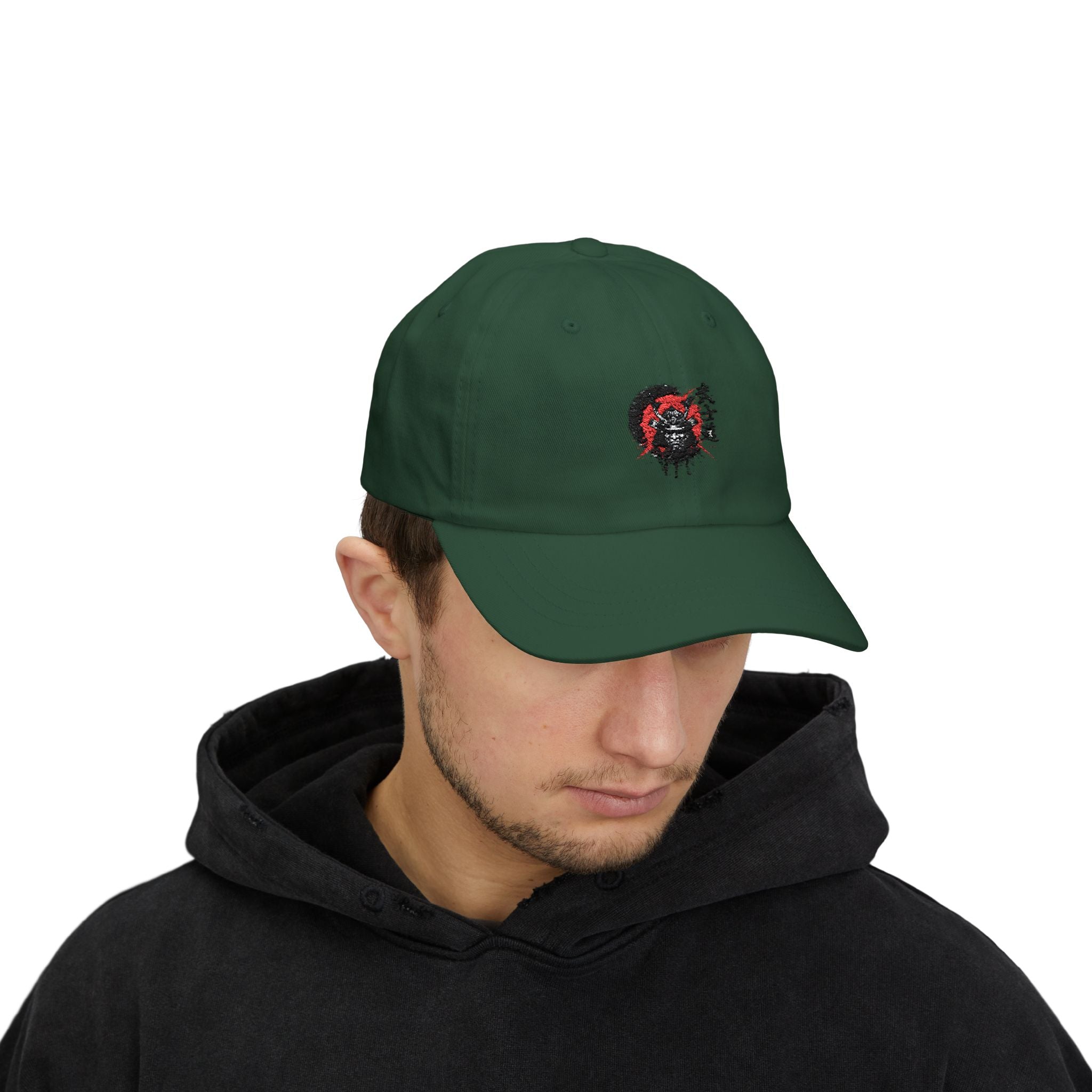 Casquette Dad Cap Loup Samouraï Soleil Rouge Kanji