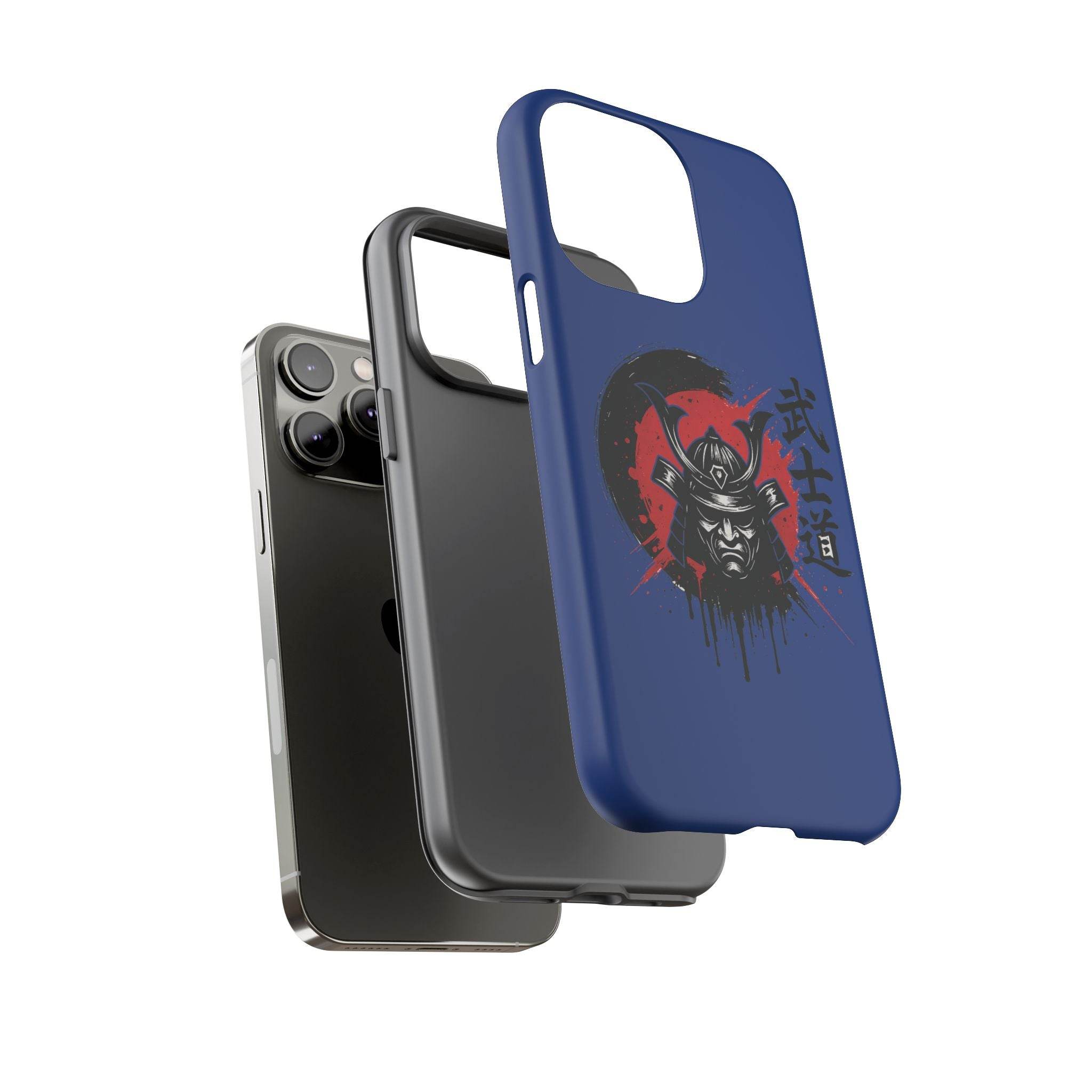 📱 samurai phone case Bleue foncé – coque renforcée iPhone 📱