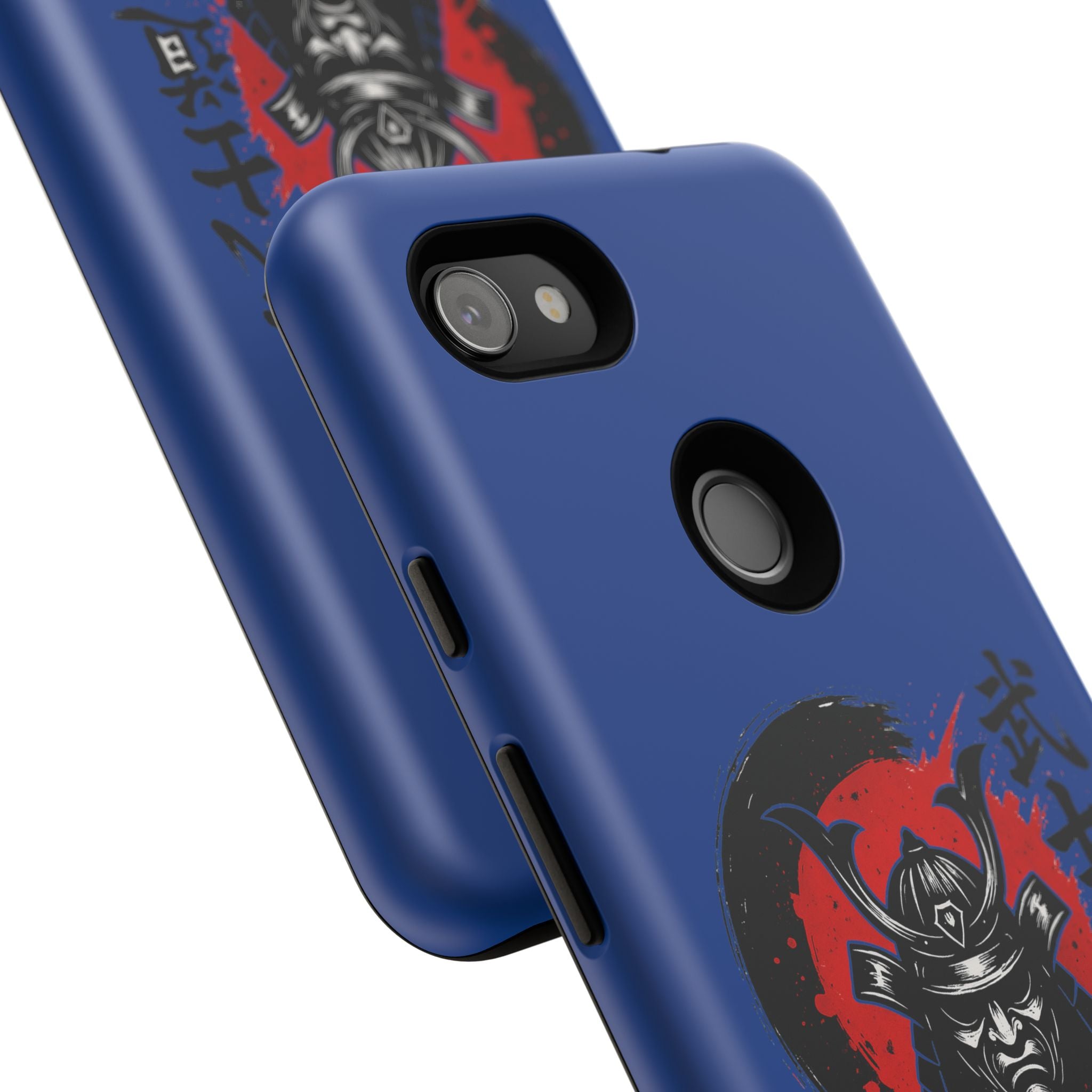 📱 samurai phone case Bleue foncé – coque renforcée Pixel & Galaxy 📱