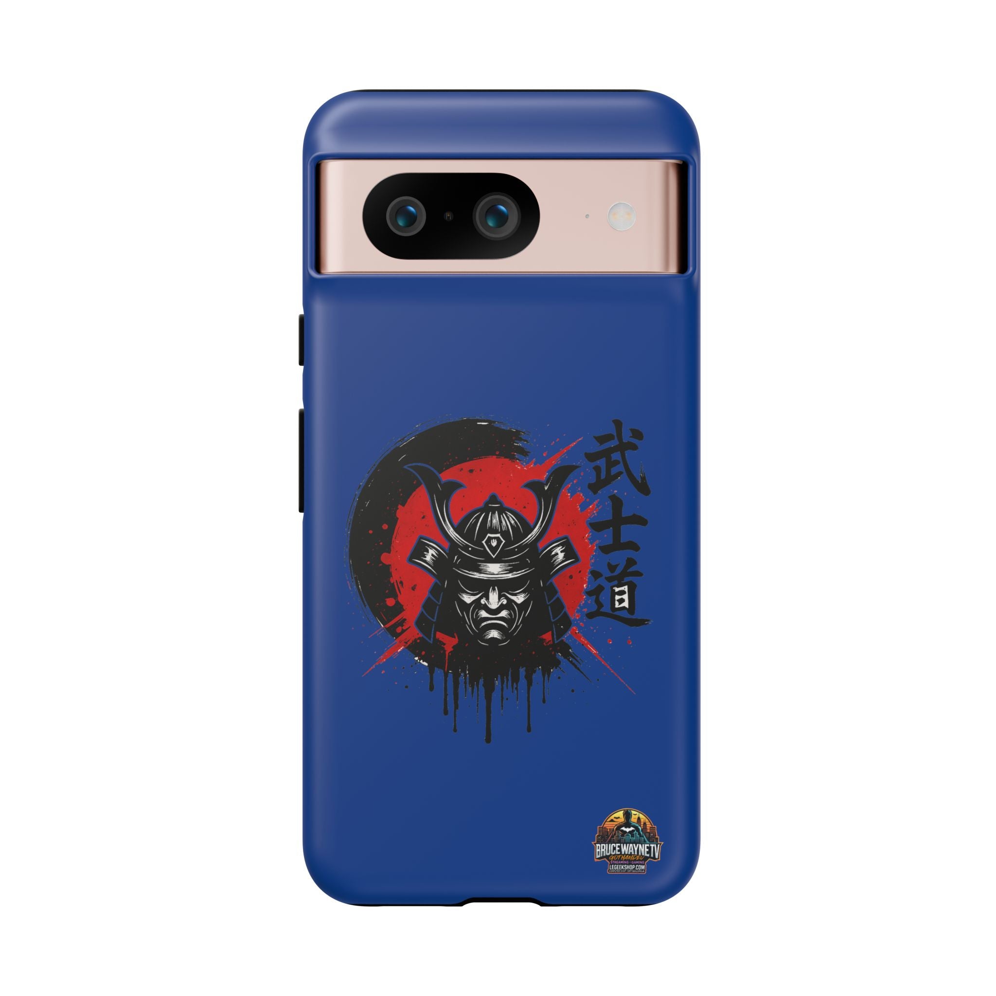 📱 samurai phone case Bleue foncé – coque renforcée Pixel & Galaxy 📱