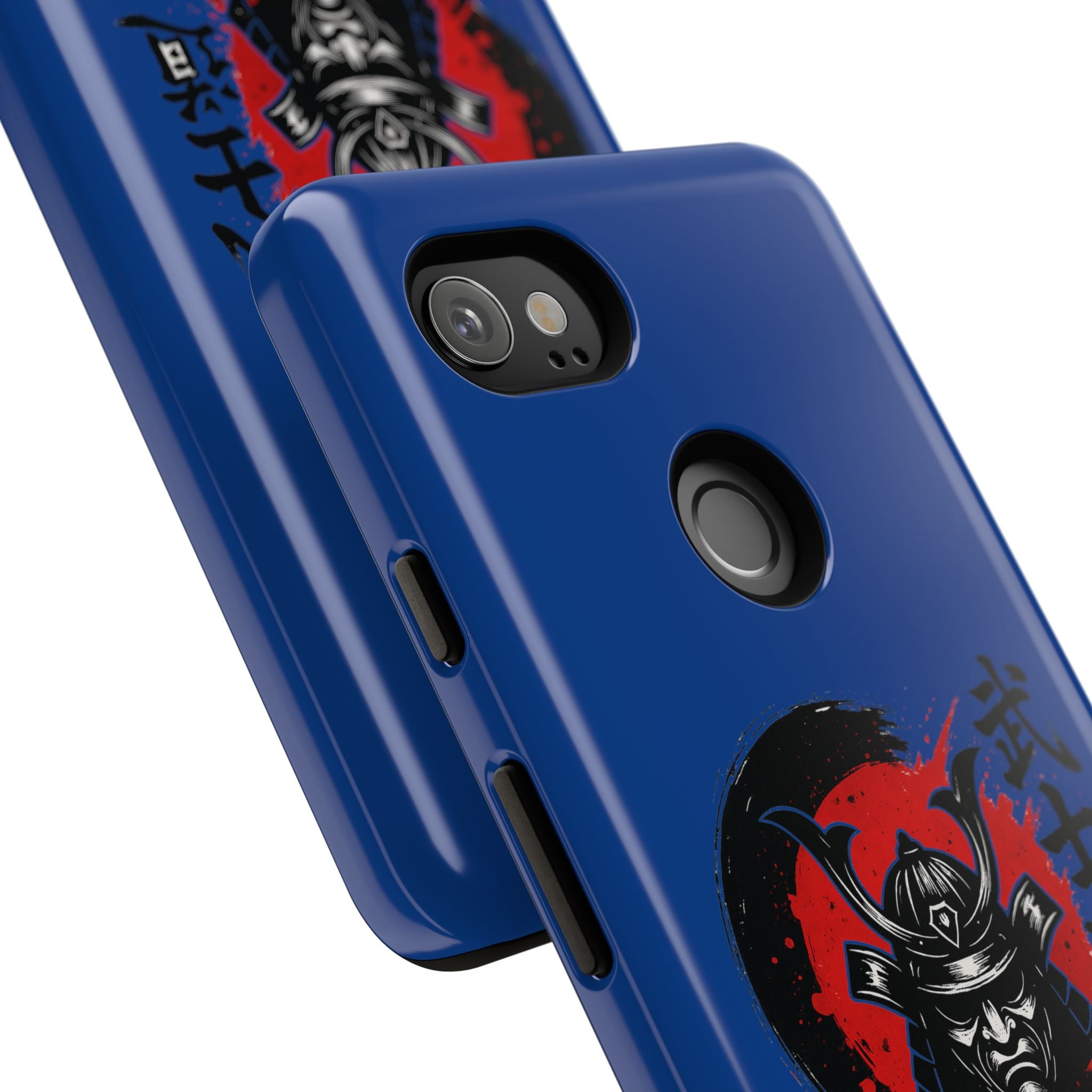 📱 samurai phone case Bleue foncé – coque renforcée Pixel & Galaxy 📱