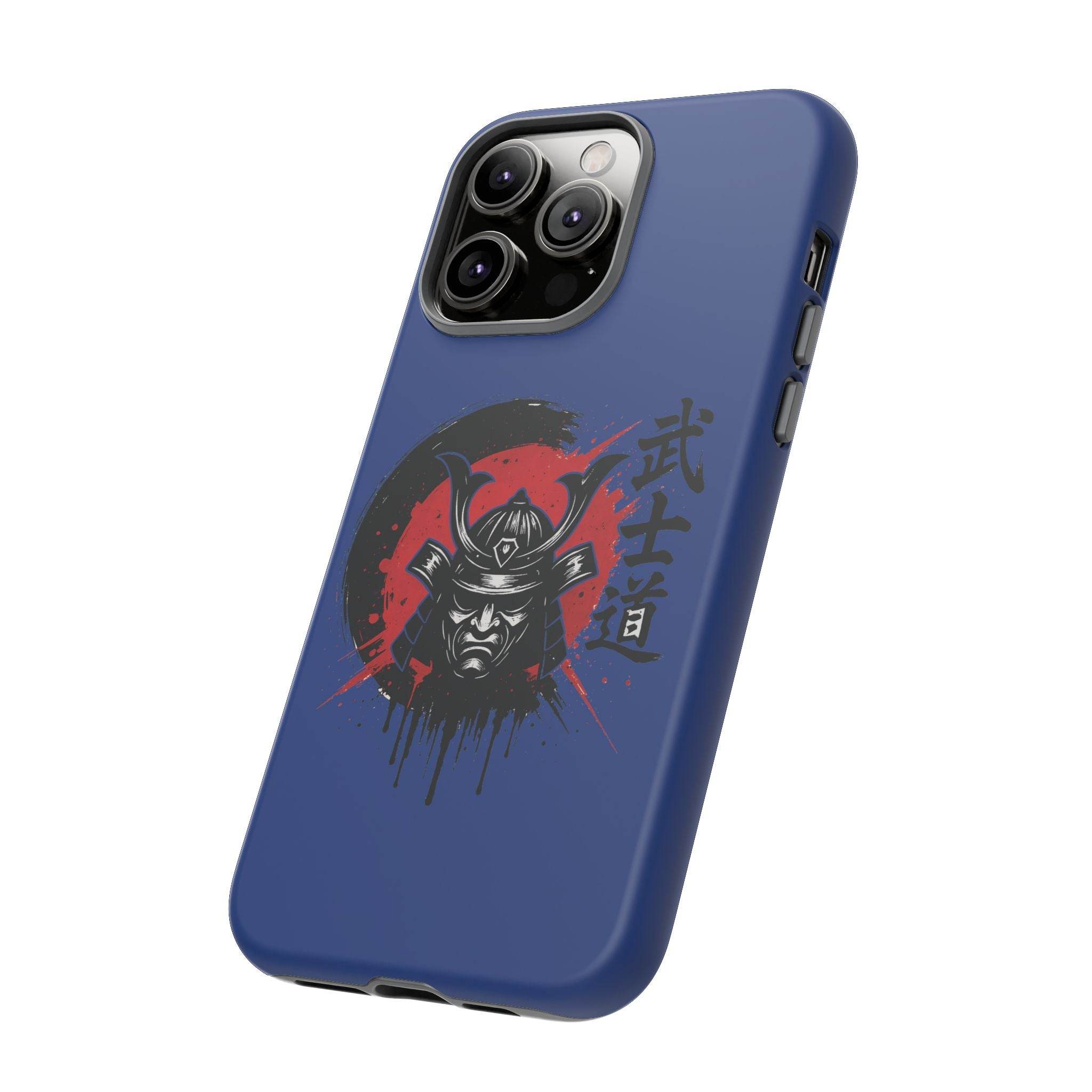 📱 samurai phone case Bleue foncé – coque renforcée iPhone 📱