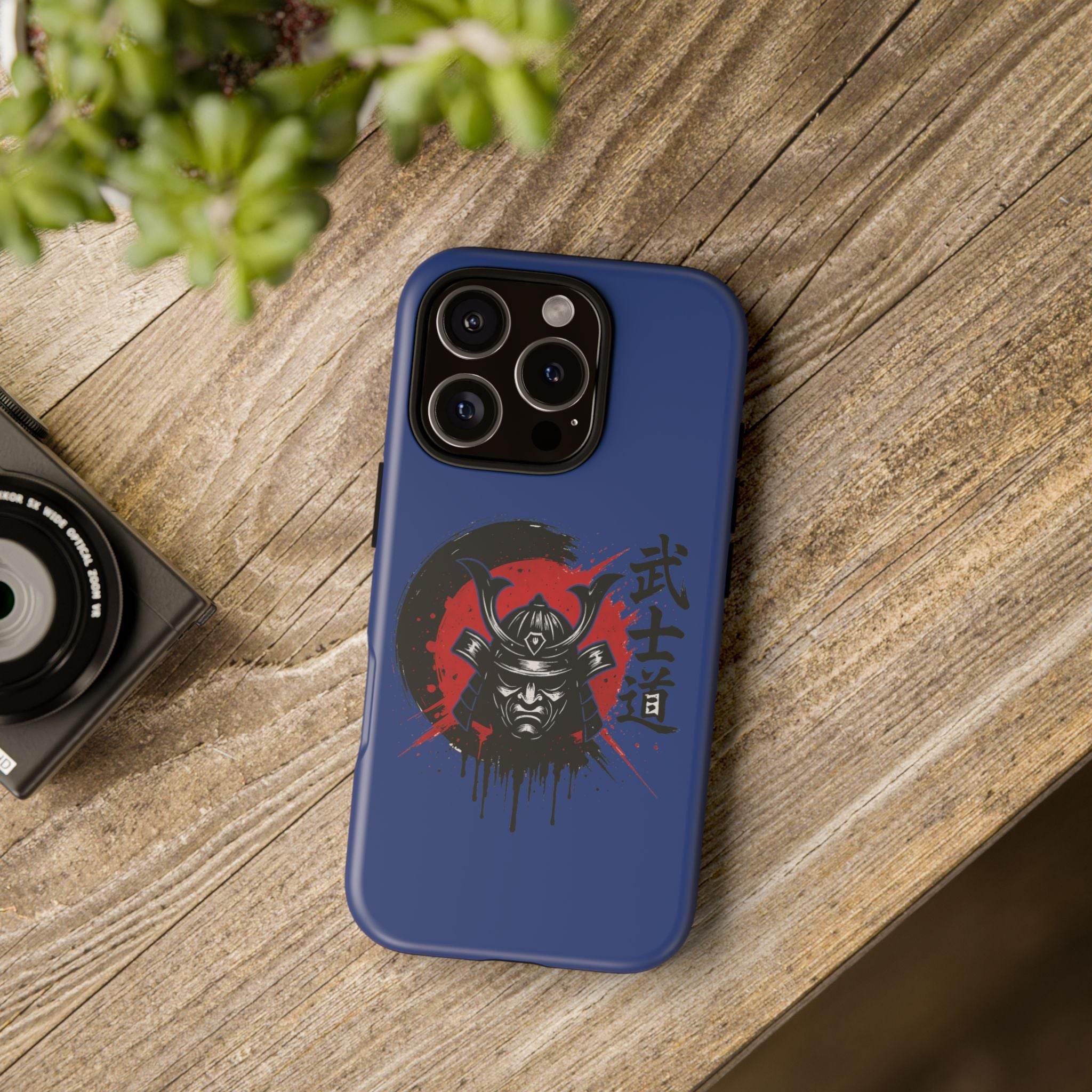 📱 samurai phone case Bleue foncé – coque renforcée iPhone 📱