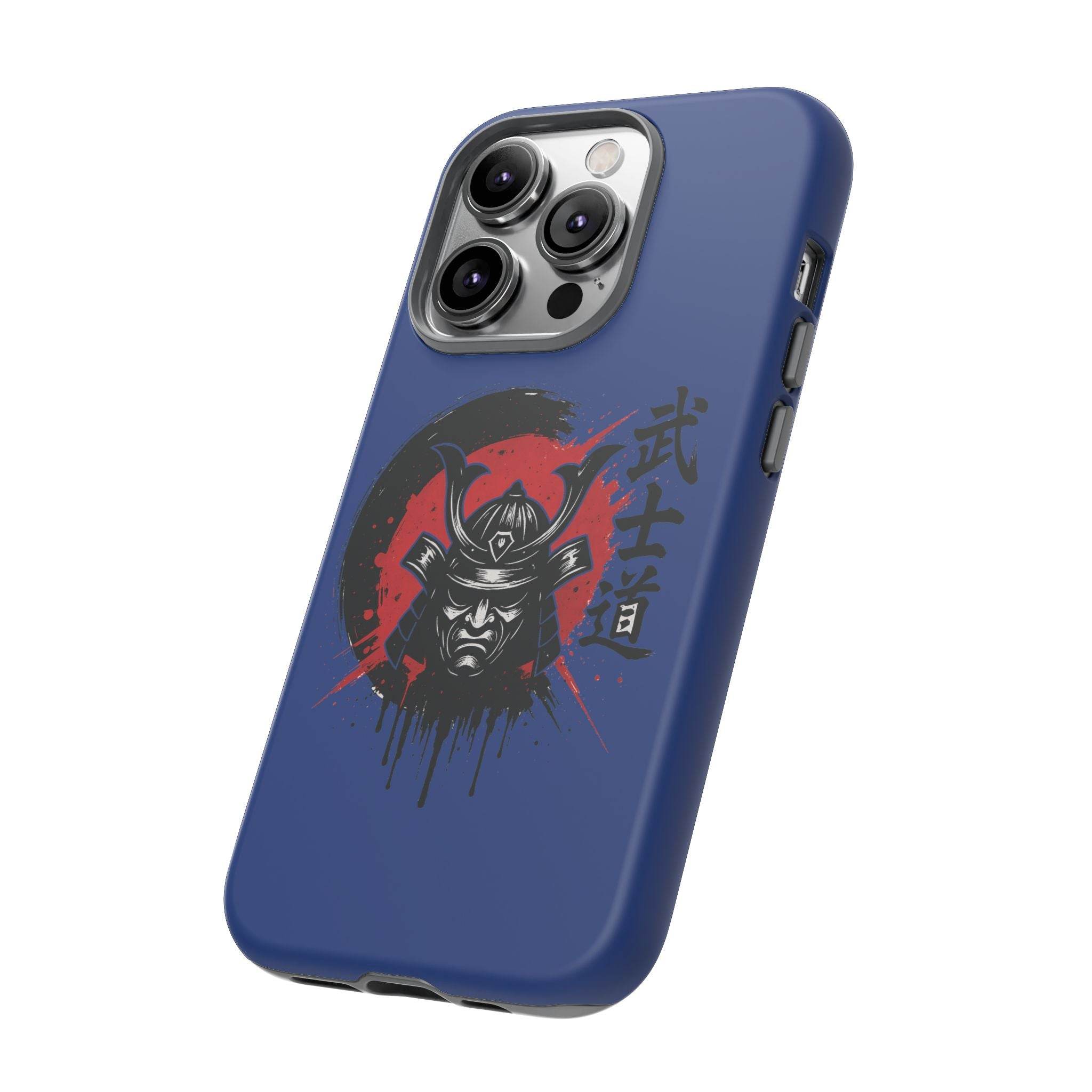 📱 samurai phone case Bleue foncé – coque renforcée iPhone 📱