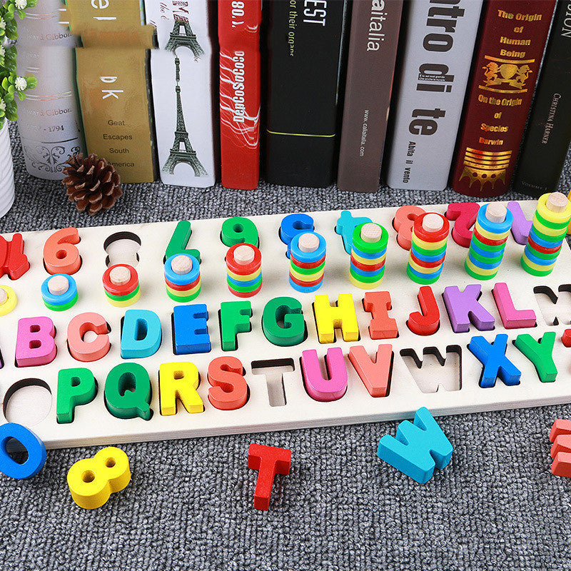 Puzzle 3D Alphabet Chiffres Bébé Éducatif Géométrique Coloré