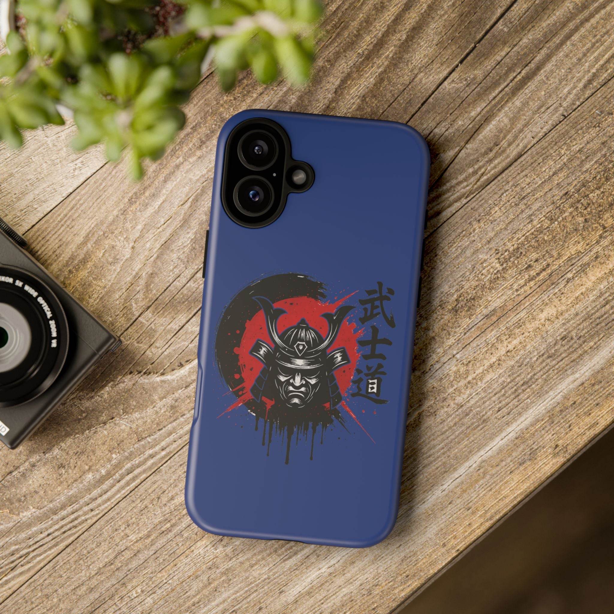 📱 samurai phone case Bleue foncé – coque renforcée iPhone 📱