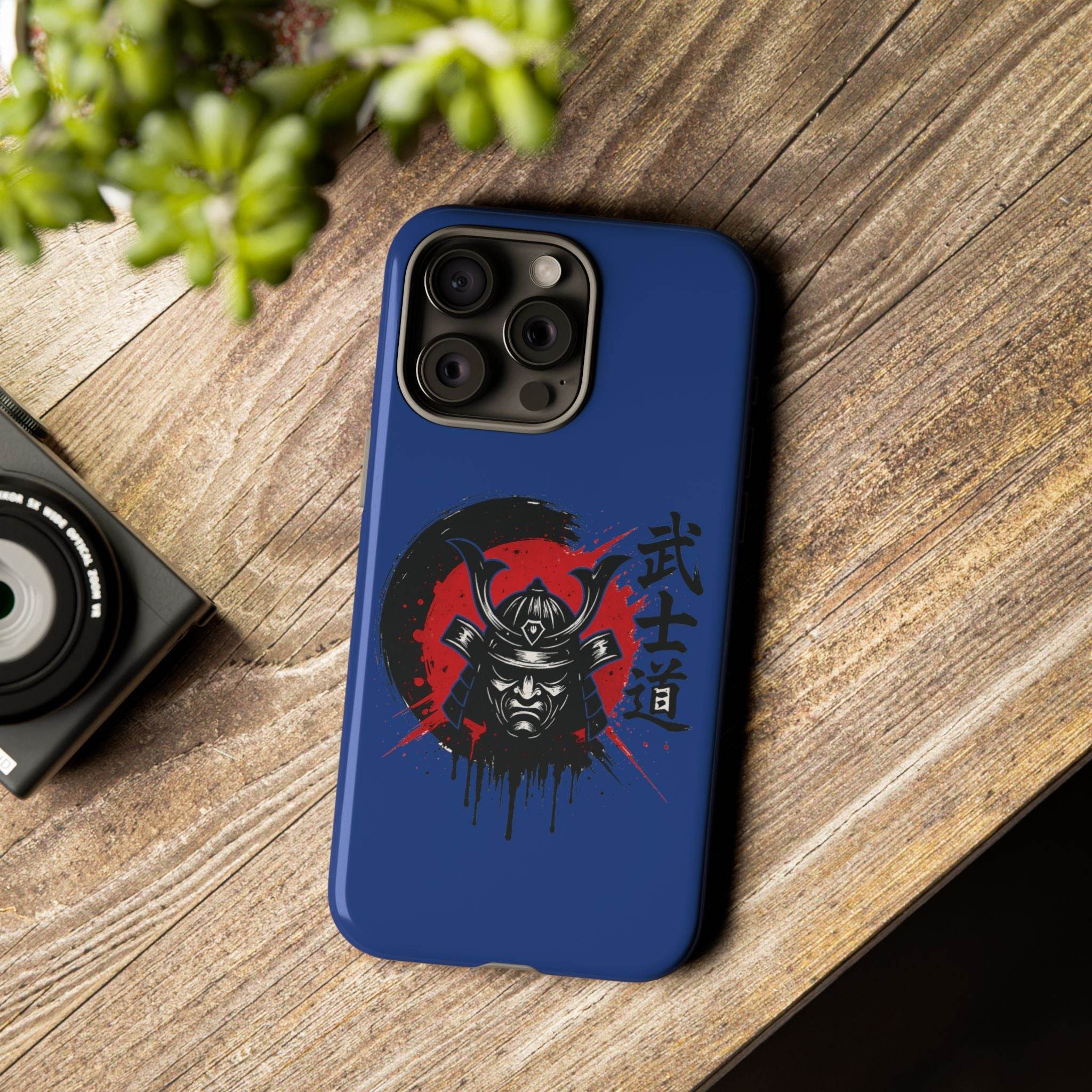 📱 samurai phone case Bleue foncé – coque renforcée iPhone 📱