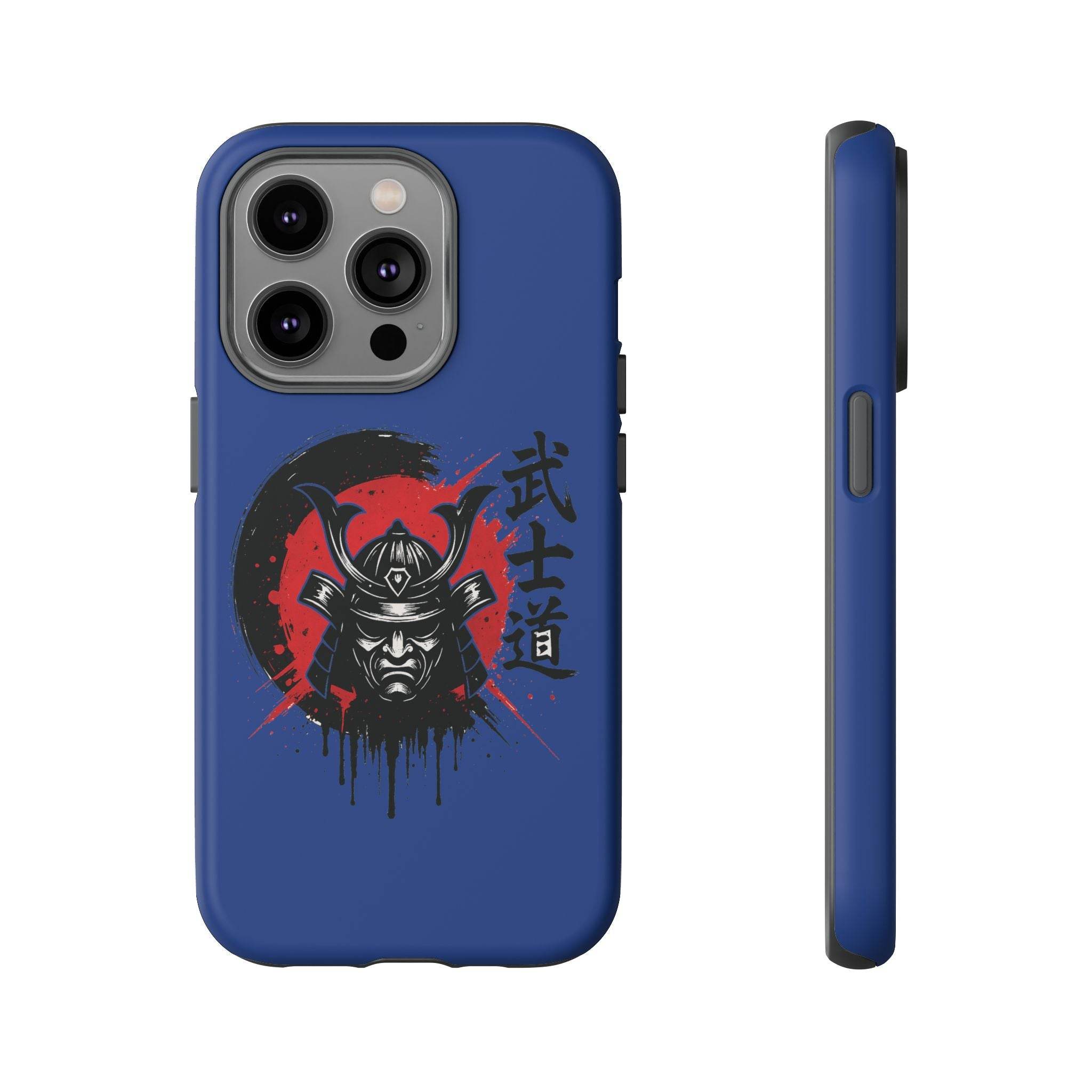 📱 samurai phone case Bleue foncé – coque renforcée iPhone 📱 - Legeekshop