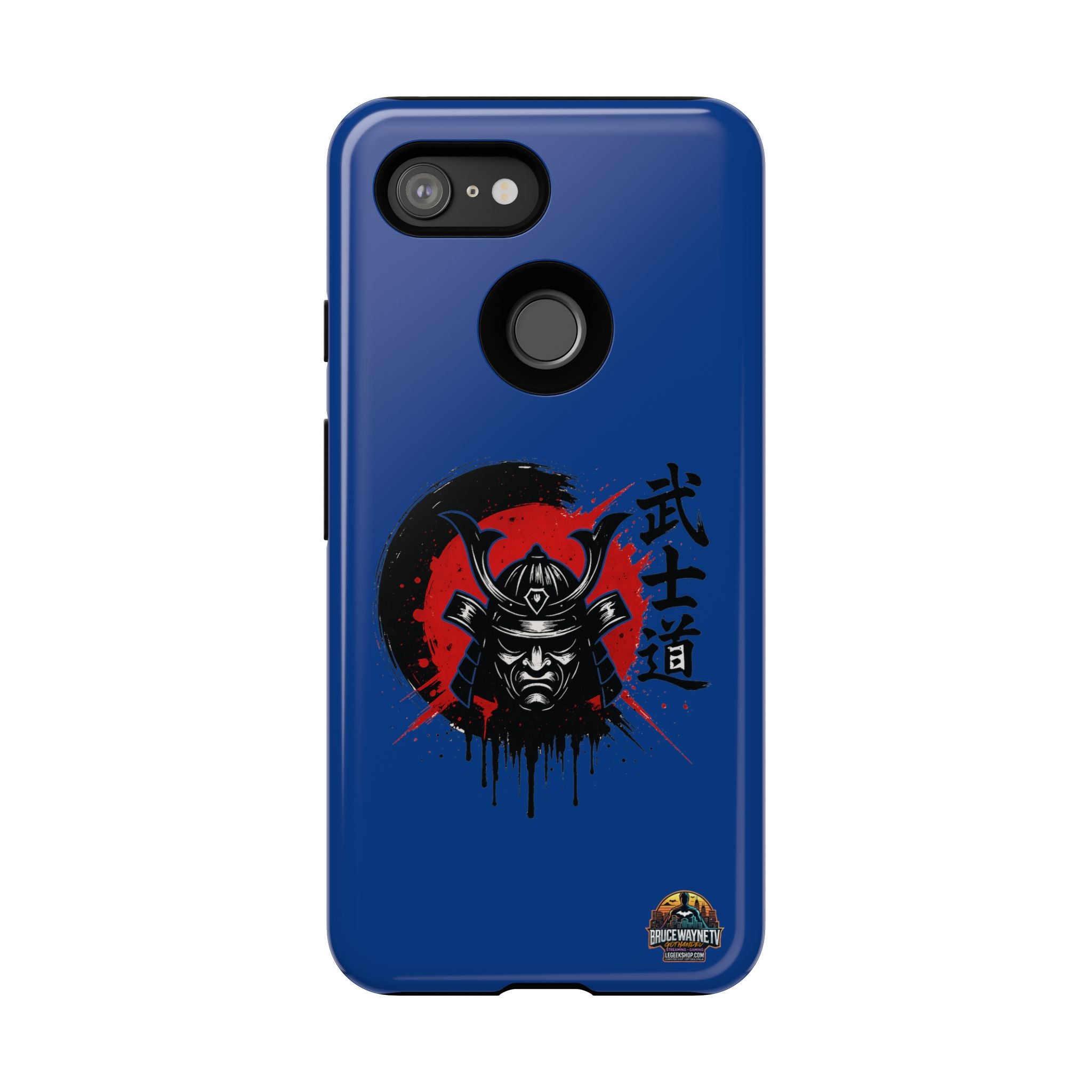 📱 samurai phone case Bleue foncé – coque renforcée Pixel & Galaxy 📱