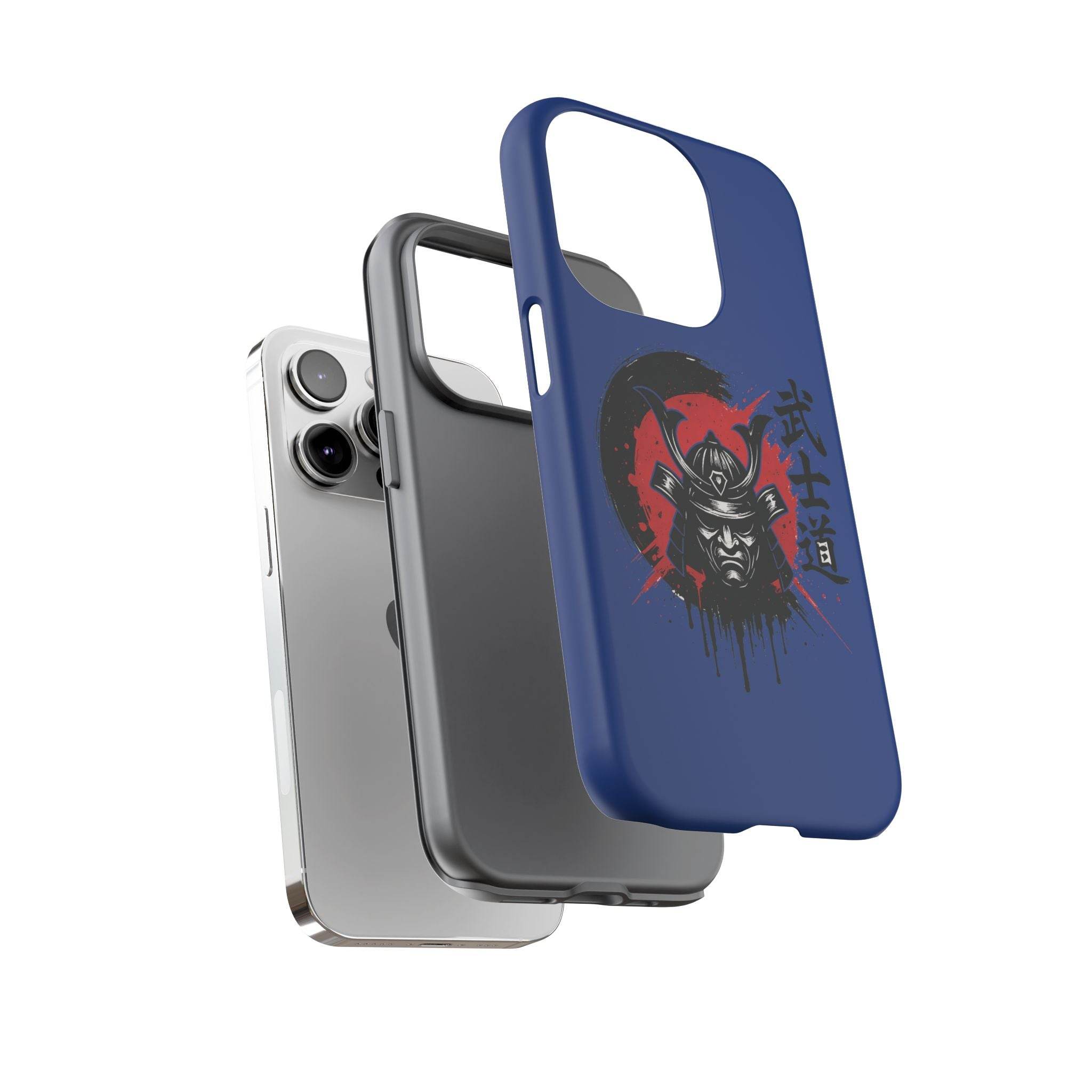 📱 samurai phone case Bleue foncé – coque renforcée iPhone 📱