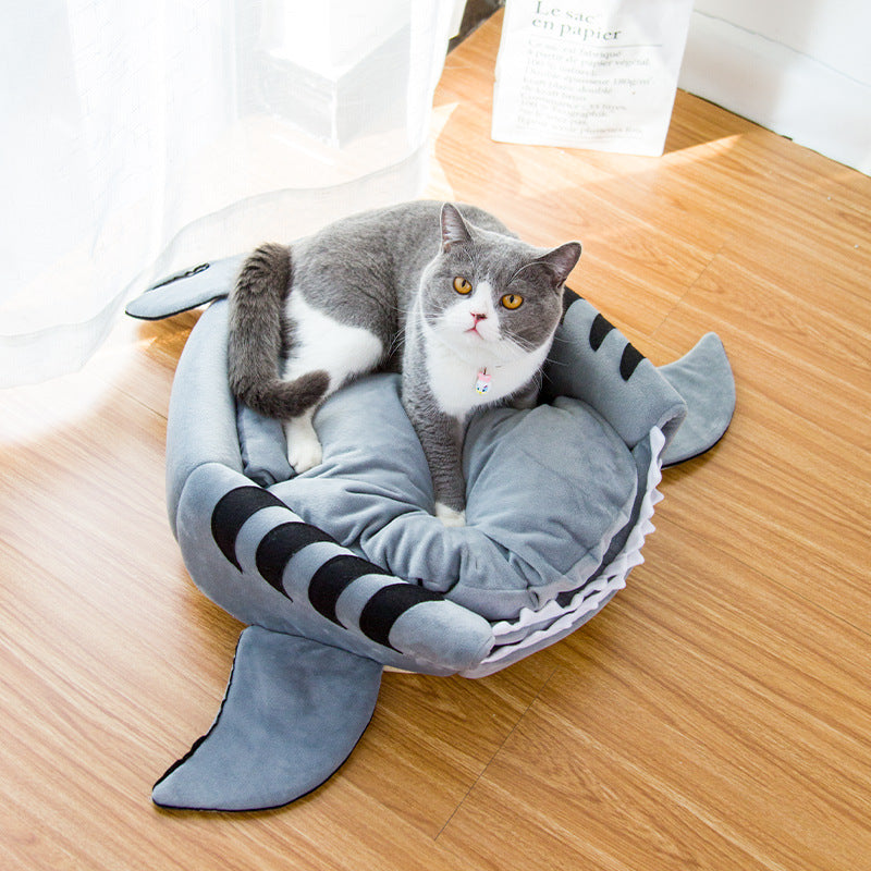 Lit Requin Animaux Chien Chat Niche Douillet Confortable