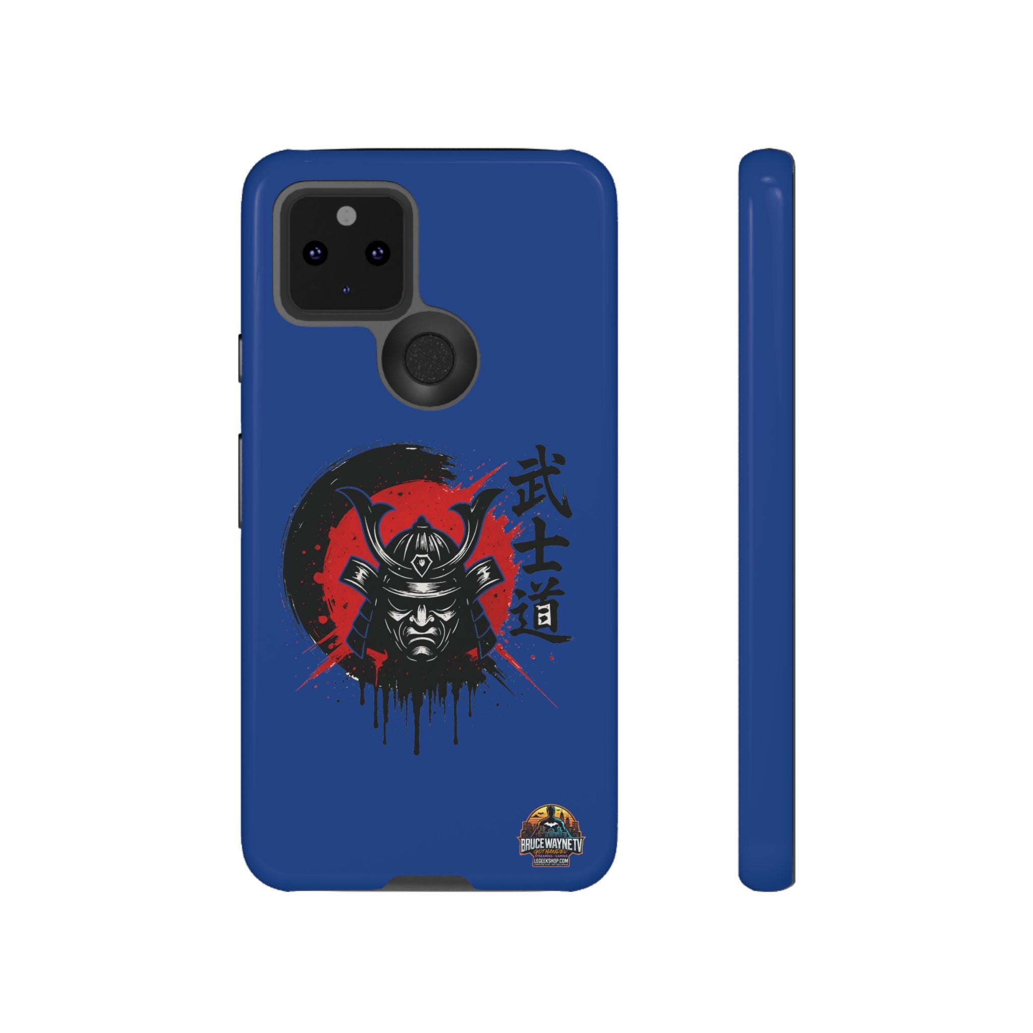 📱 samurai phone case Bleue foncé – coque renforcée Pixel & Galaxy 📱