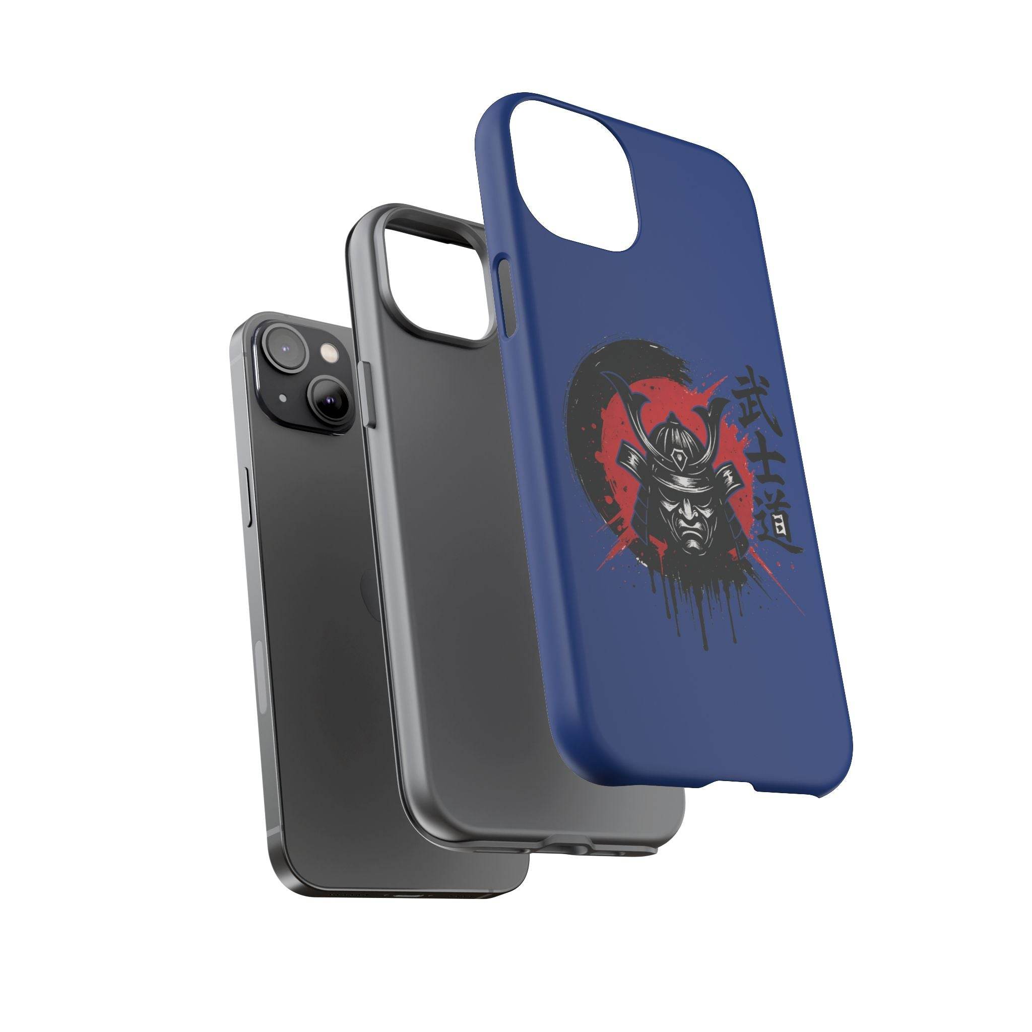 📱 samurai phone case Bleue foncé – coque renforcée iPhone 📱