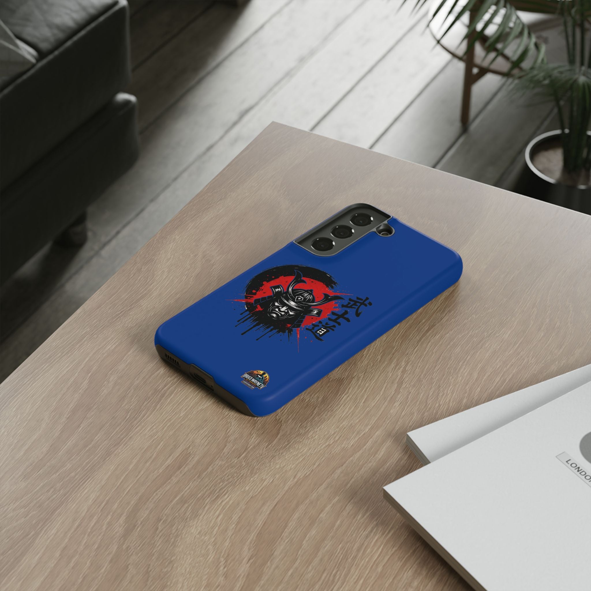 📱 samurai phone case Bleue foncé – coque renforcée Pixel & Galaxy 📱