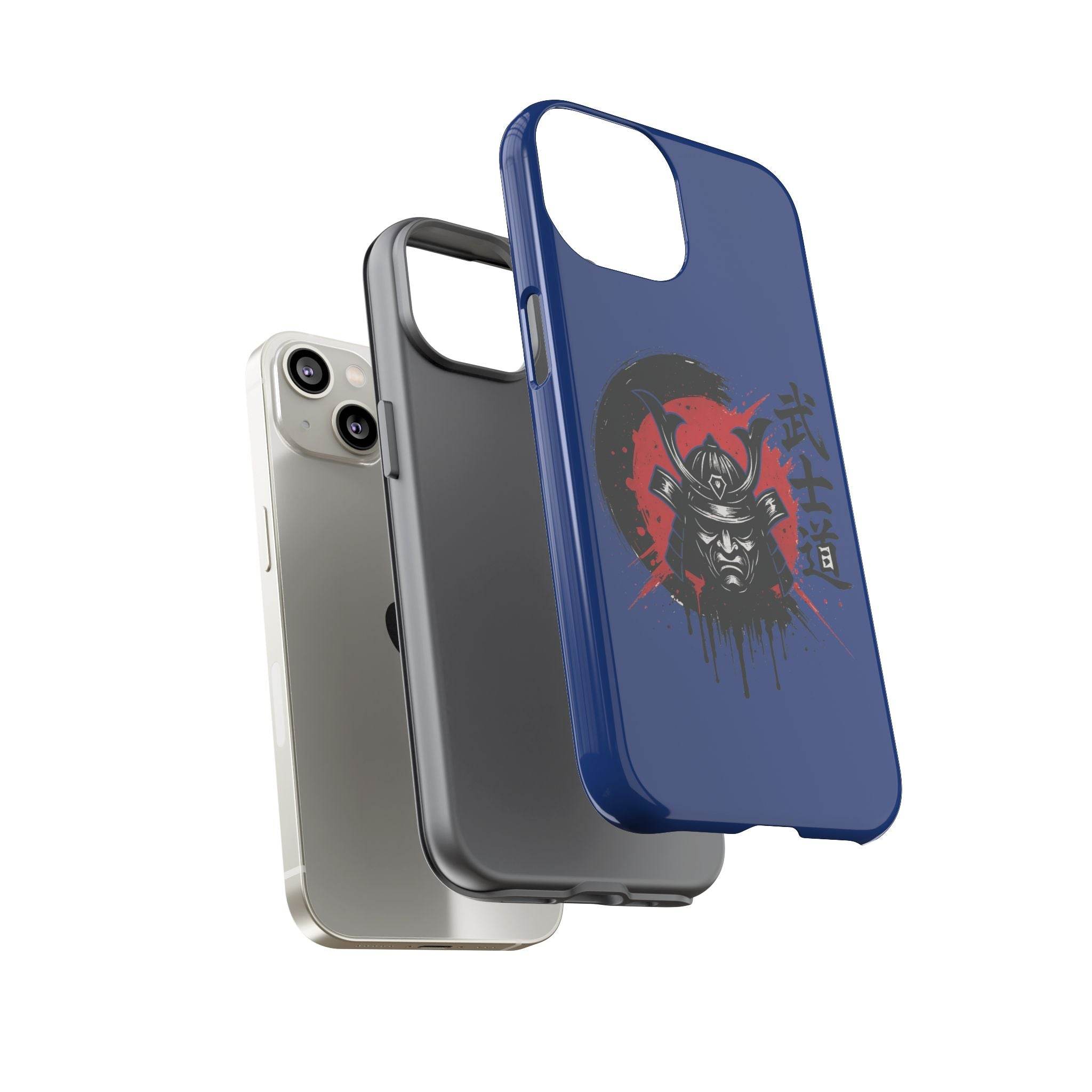 📱 samurai phone case Bleue foncé – coque renforcée iPhone 📱