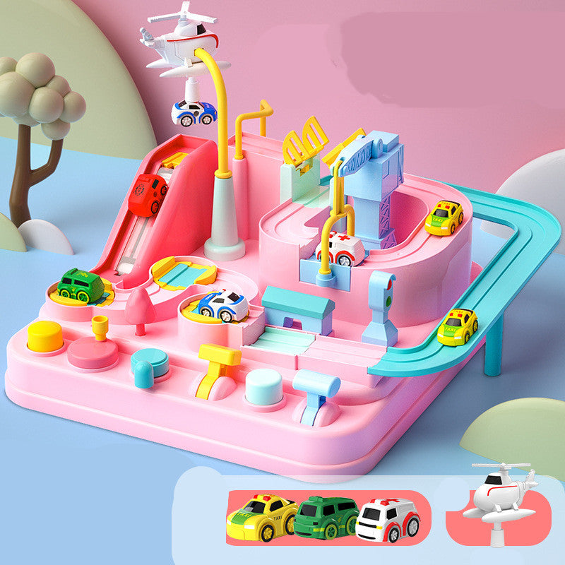 Circuit Voitures Parking Rails Aventure Jouet Enfant Piste