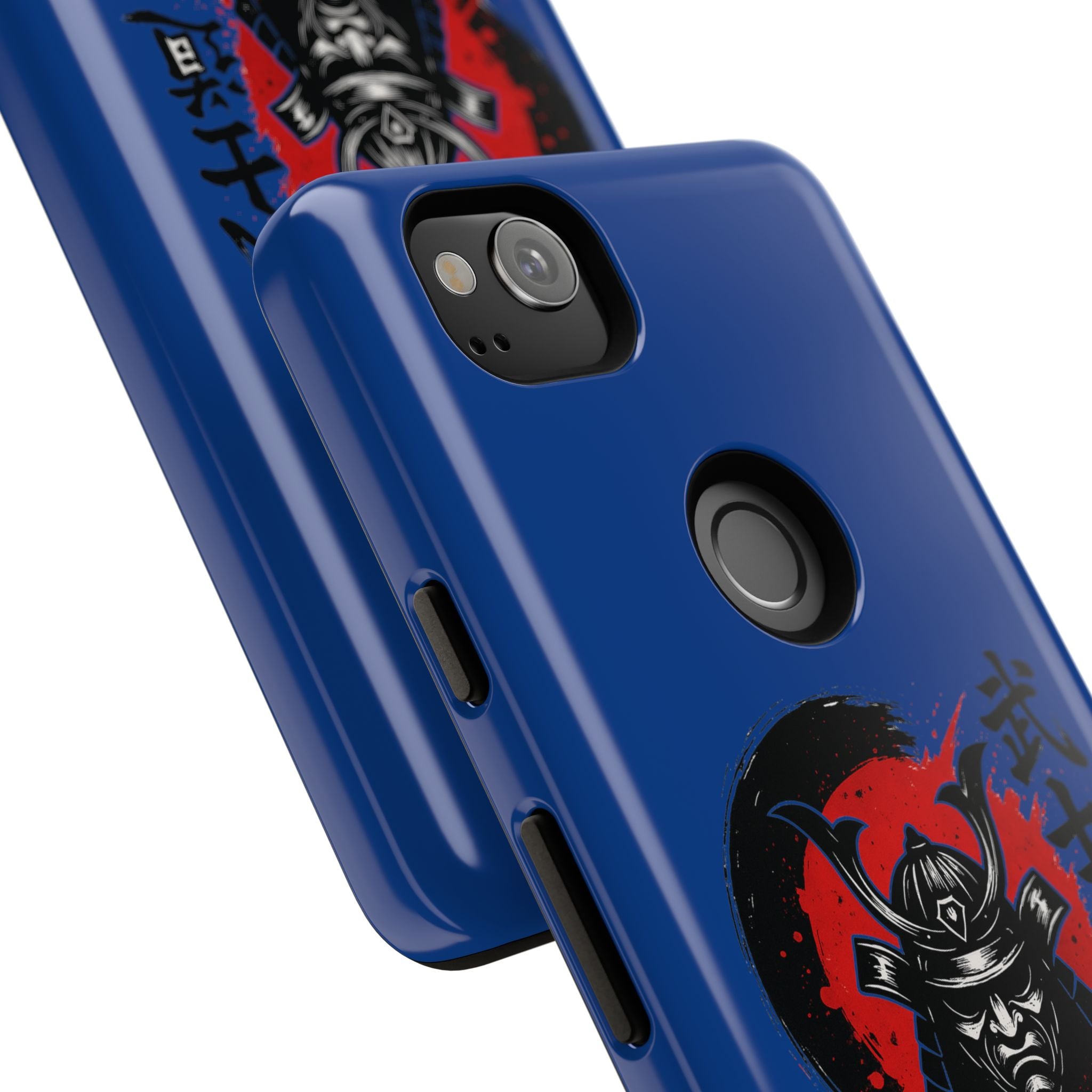 📱 samurai phone case Bleue foncé – coque renforcée Pixel & Galaxy 📱