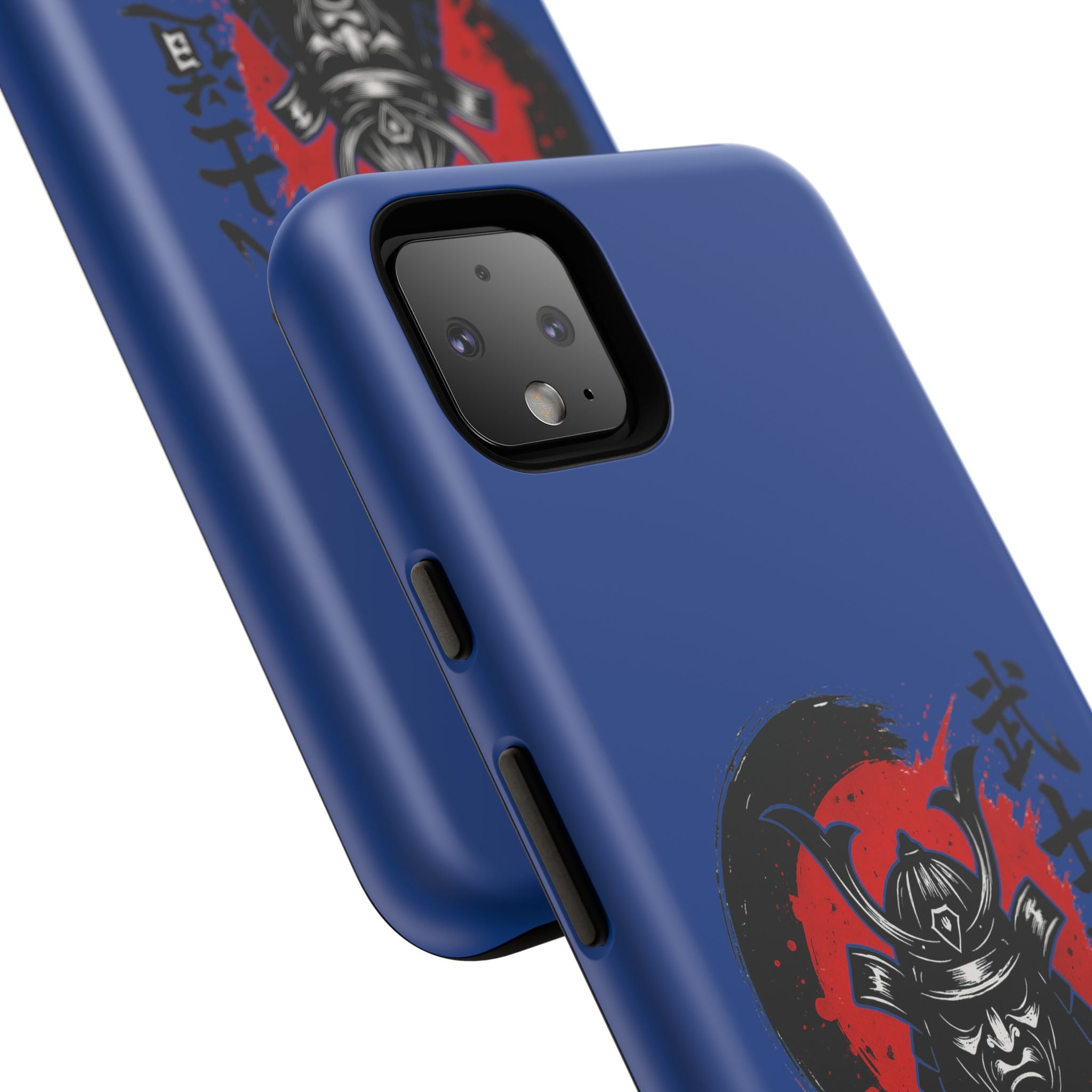 📱 samurai phone case Bleue foncé – coque renforcée Pixel & Galaxy 📱