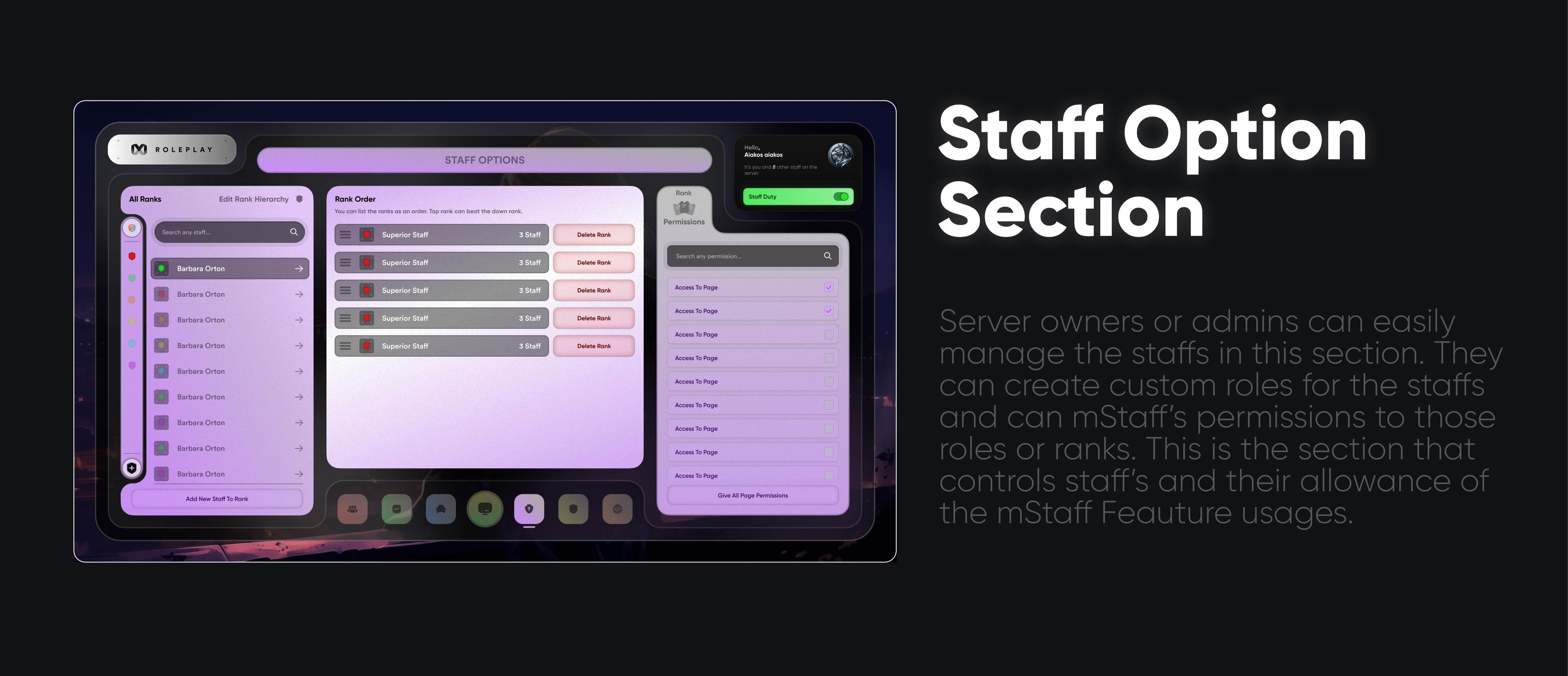 ⚙️ mStaff Remake Open Source – Script Panel Admin FiveM ⚙️ - Legeekshop