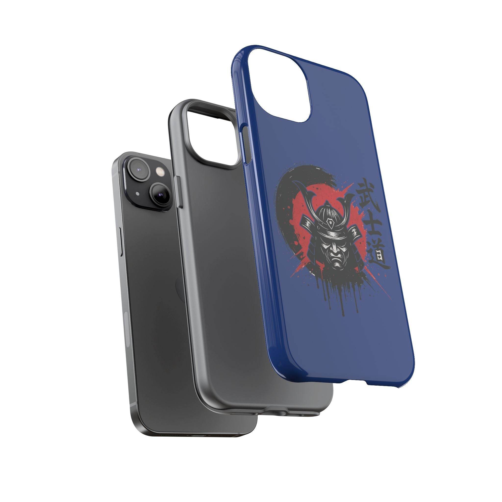 📱 samurai phone case Bleue foncé – coque renforcée iPhone 📱