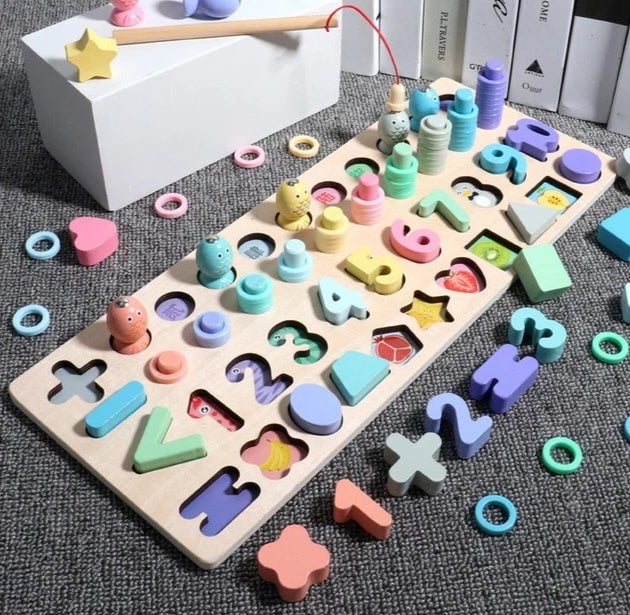 Puzzle 3D Alphabet Chiffres Bébé Éducatif Géométrique Coloré