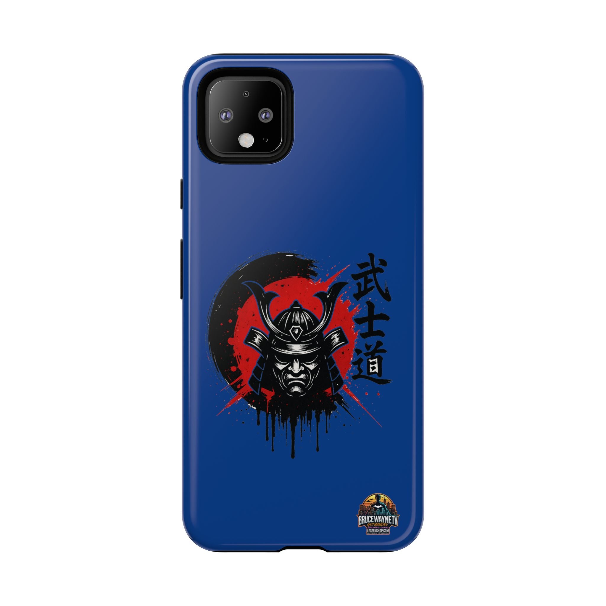 📱 samurai phone case Bleue foncé – coque renforcée Pixel & Galaxy 📱