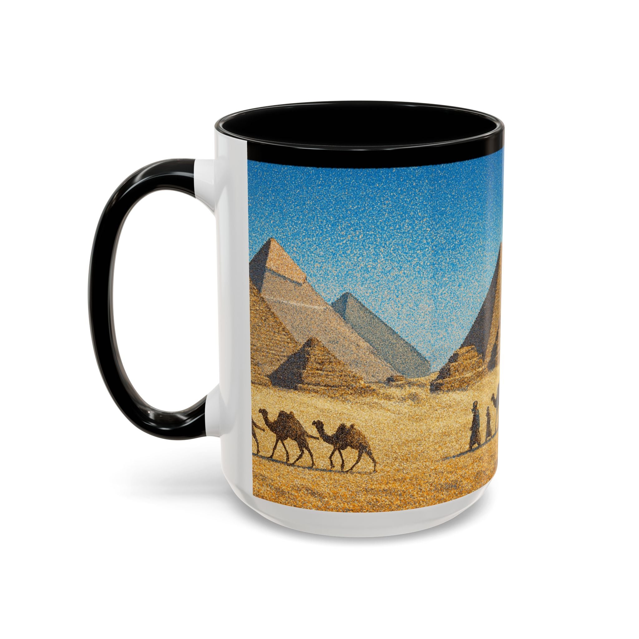 Egyptian Pyramids Camel Caravan Accent Coffee Mug