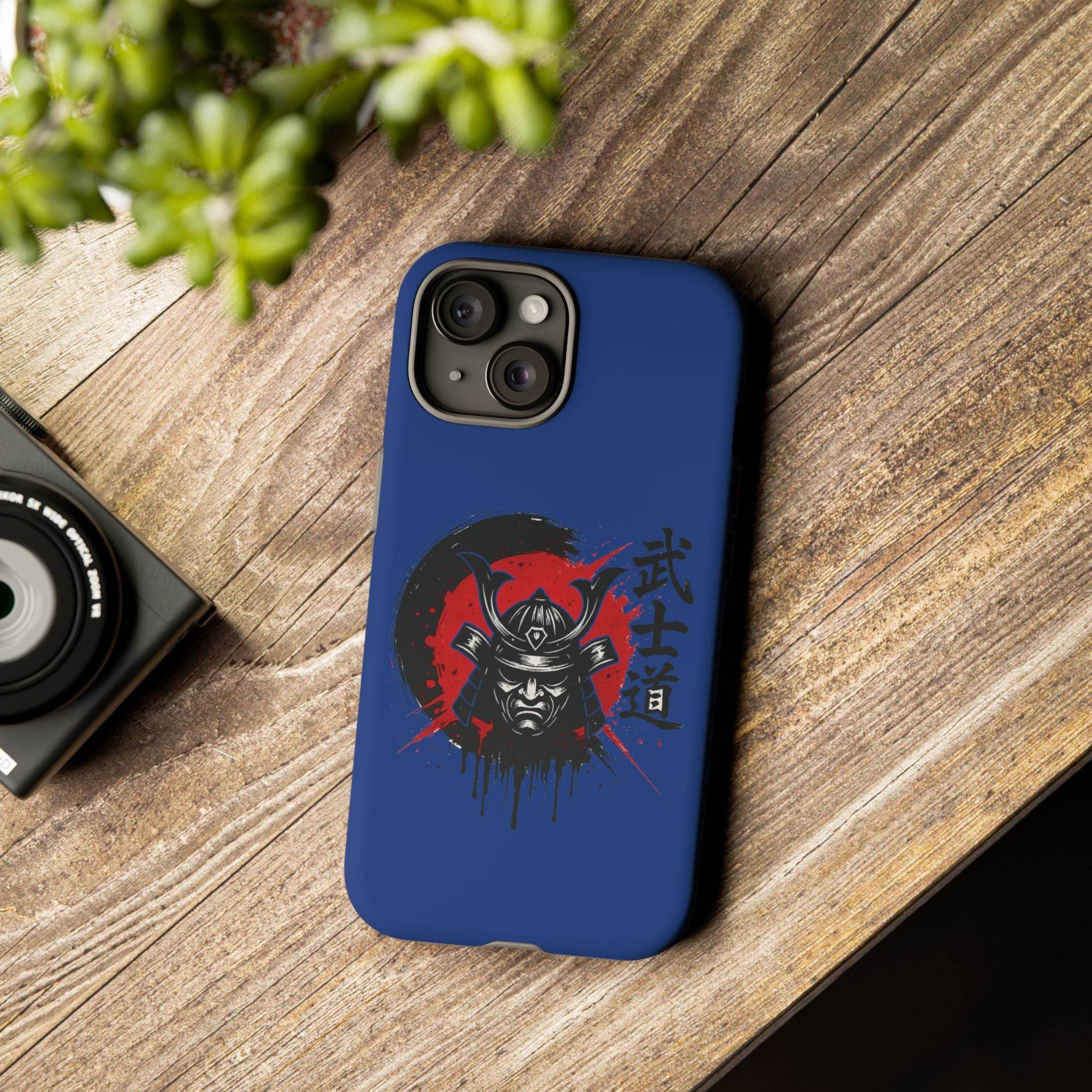 📱 samurai phone case Bleue foncé – coque renforcée iPhone 📱