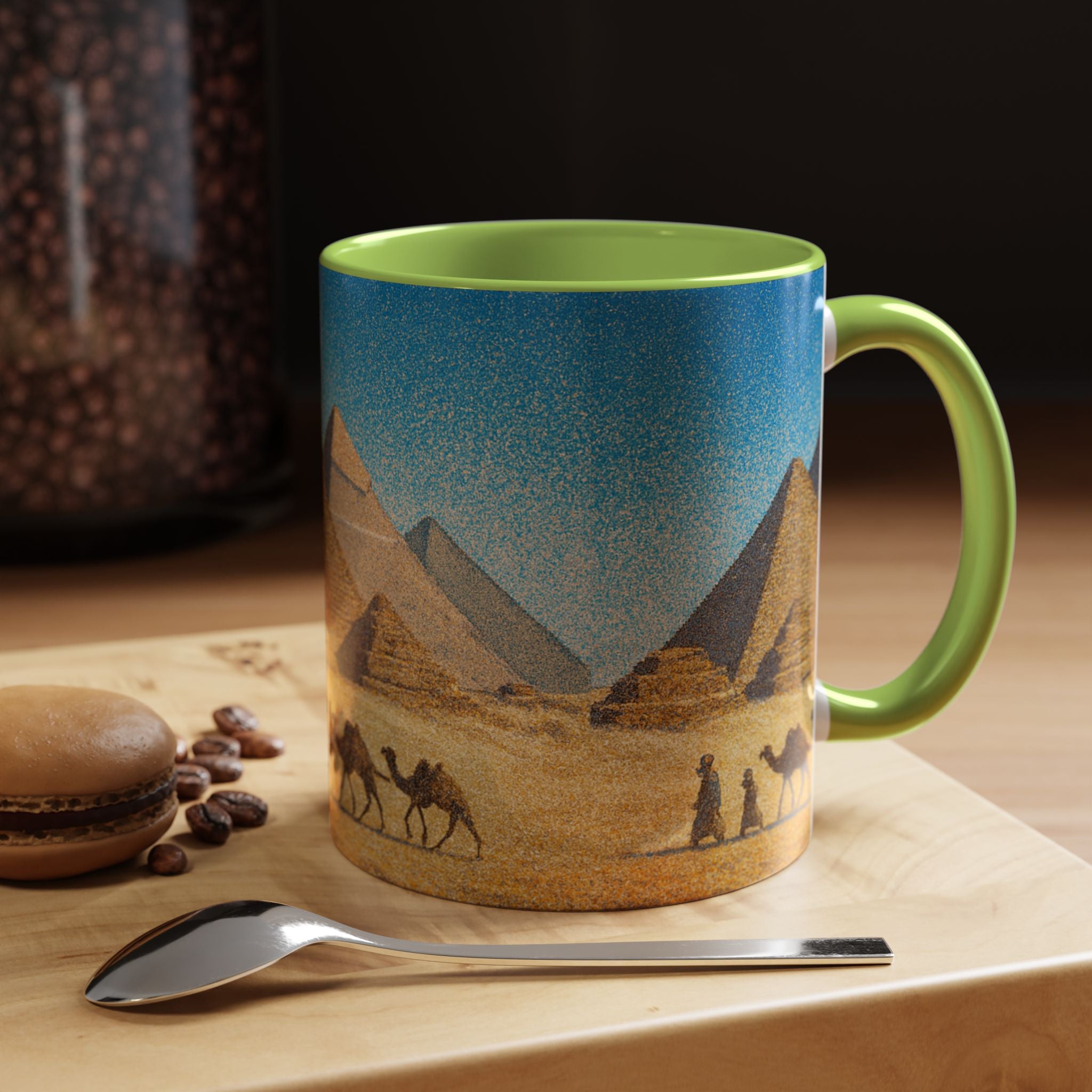 Egyptian Pyramids Camel Caravan Accent Coffee Mug