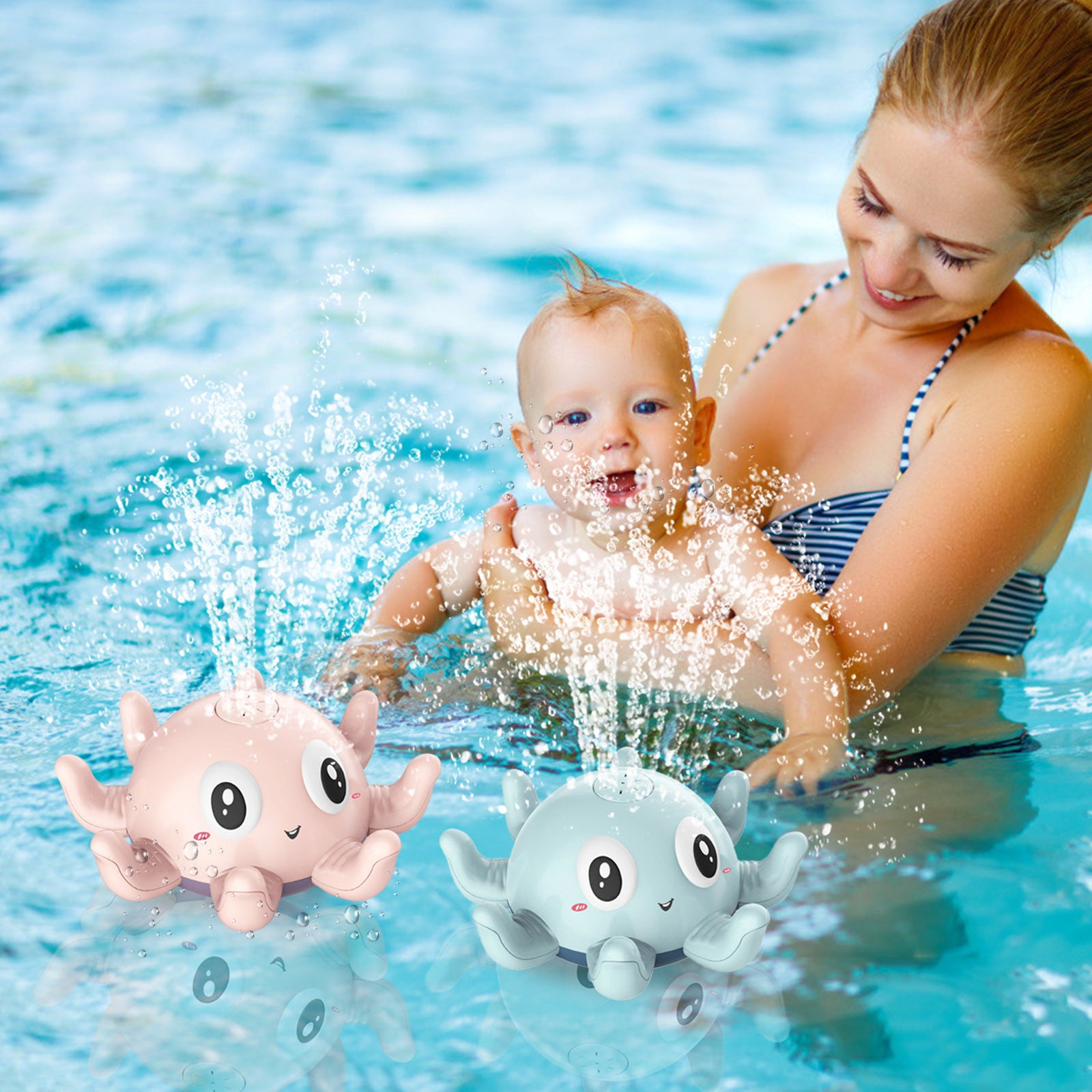Jouet Bain Bébé Automatique Jet Eau Lumières Piscine Douche