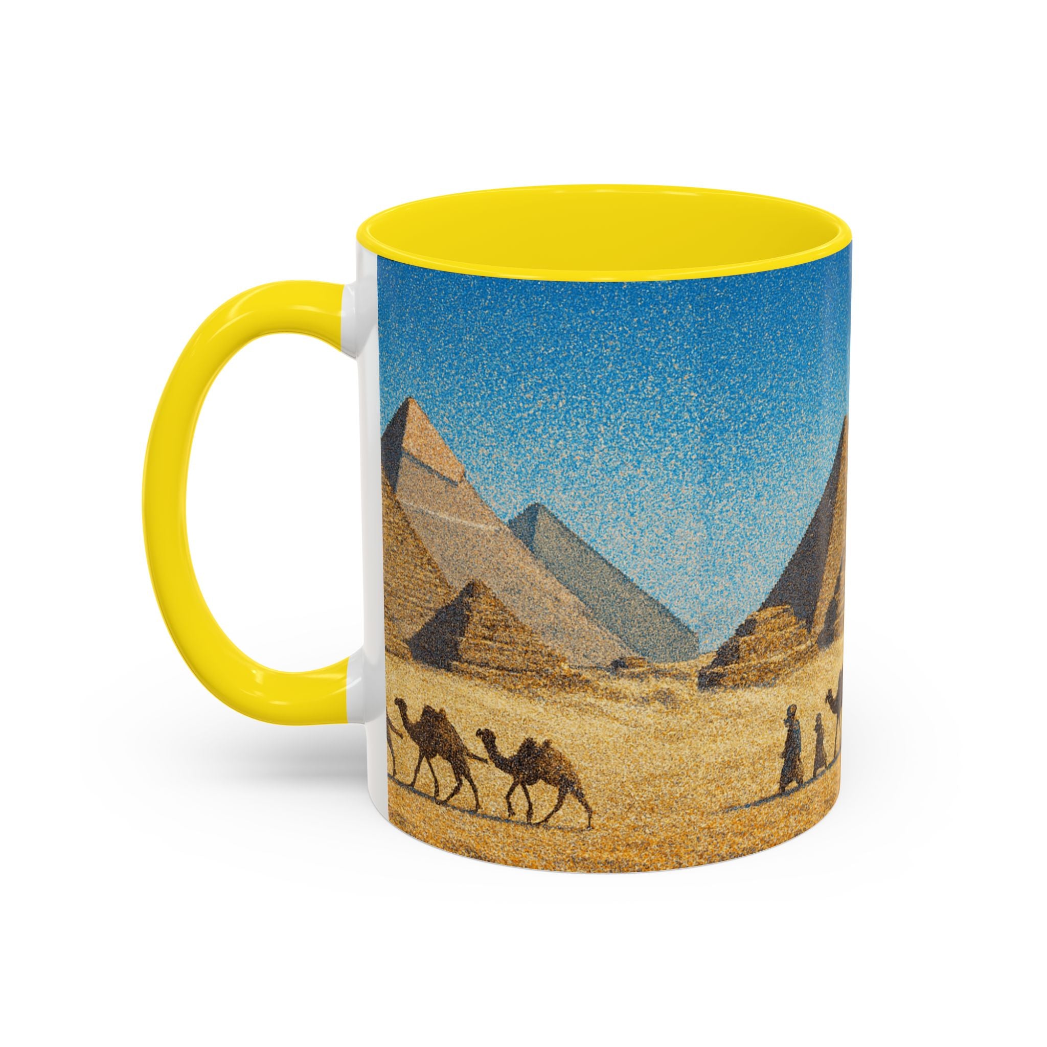 Egyptian Pyramids Camel Caravan Accent Coffee Mug