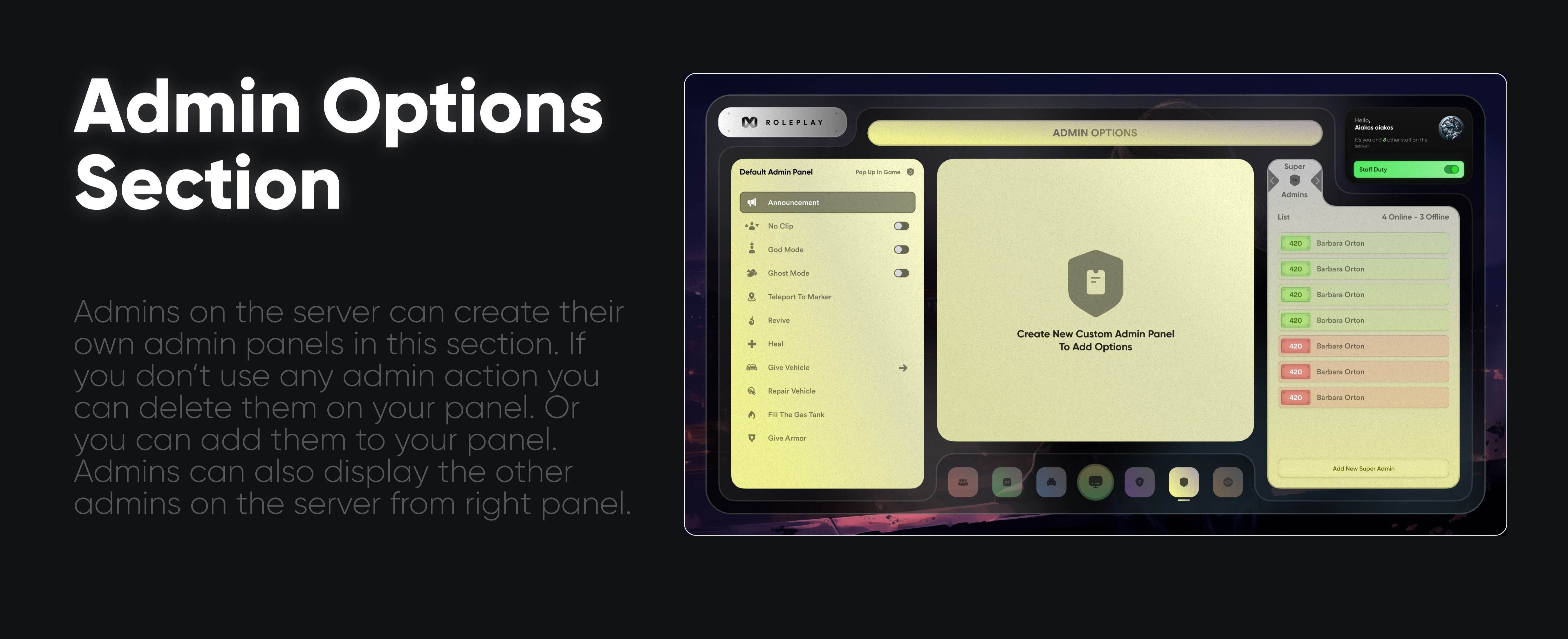 ⚙️ mStaff Remake Open Source – Script Panel Admin FiveM ⚙️ - Legeekshop