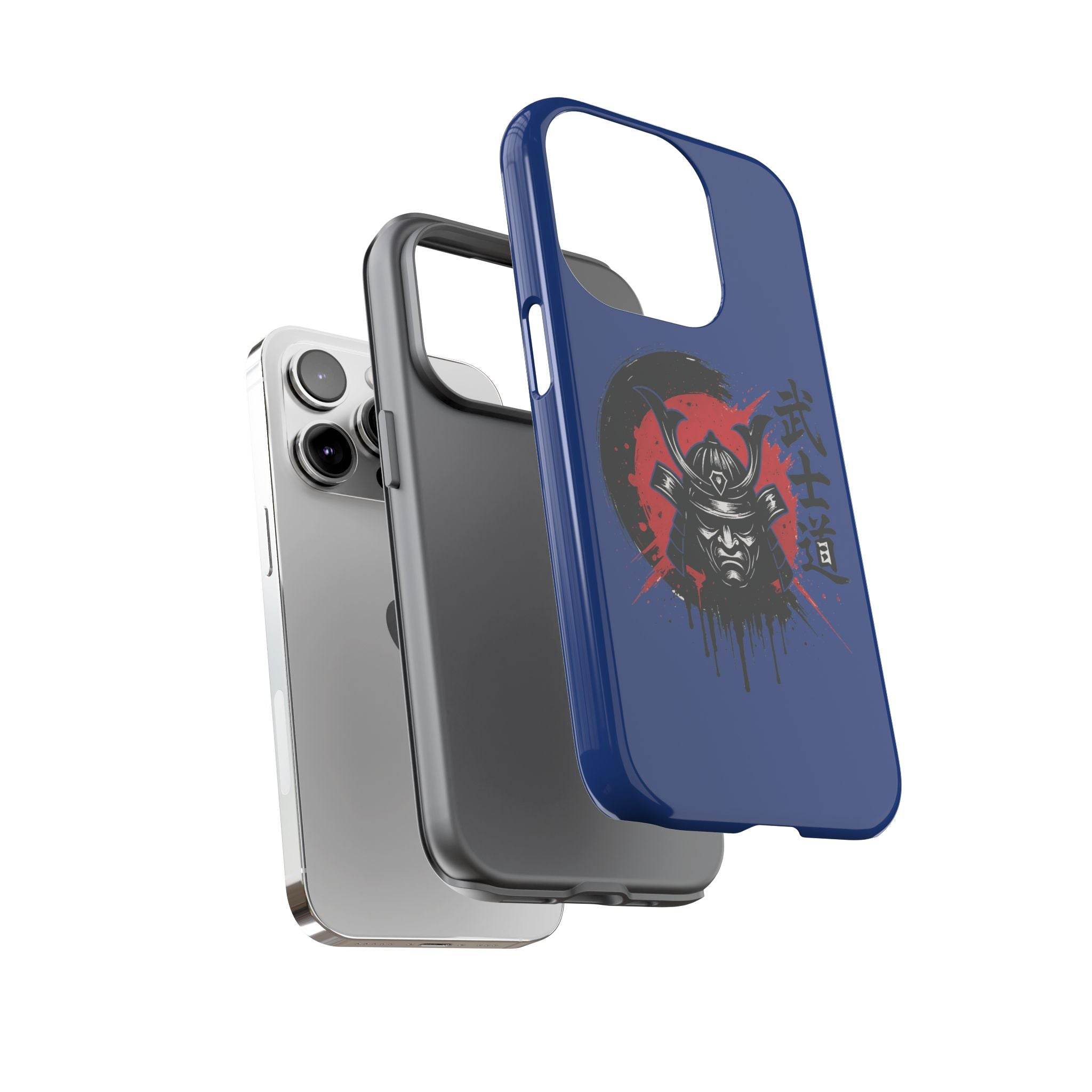 📱 samurai phone case Bleue foncé – coque renforcée iPhone 📱