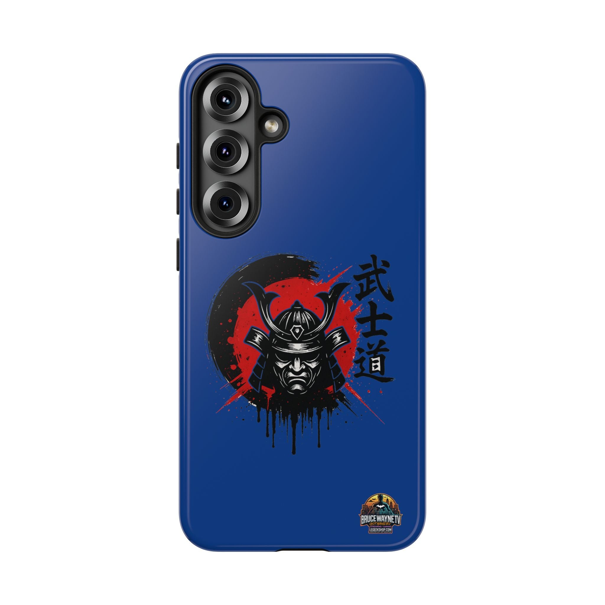 📱 samurai phone case Bleue foncé – coque renforcée Pixel & Galaxy 📱