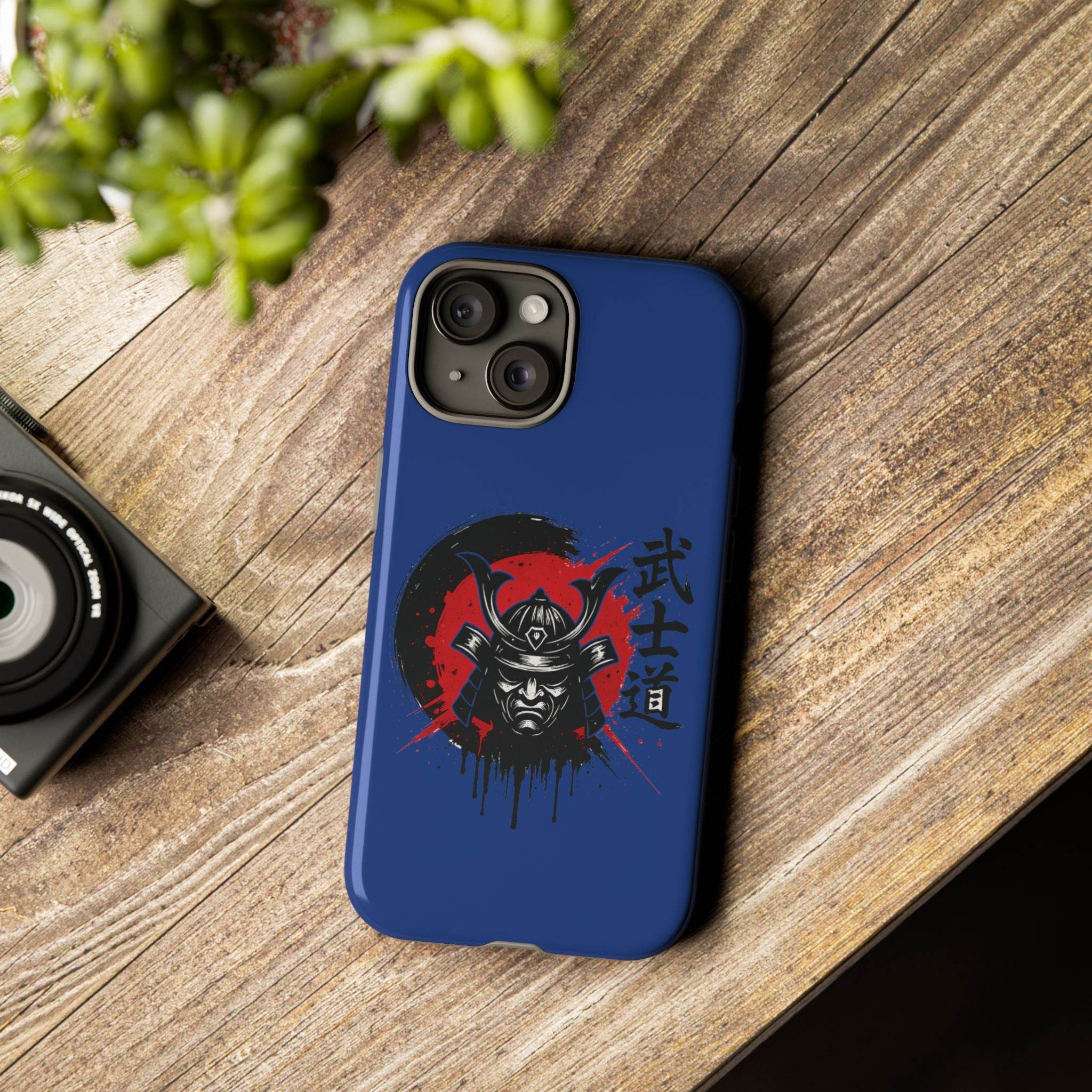 📱 samurai phone case Bleue foncé – coque renforcée iPhone 📱