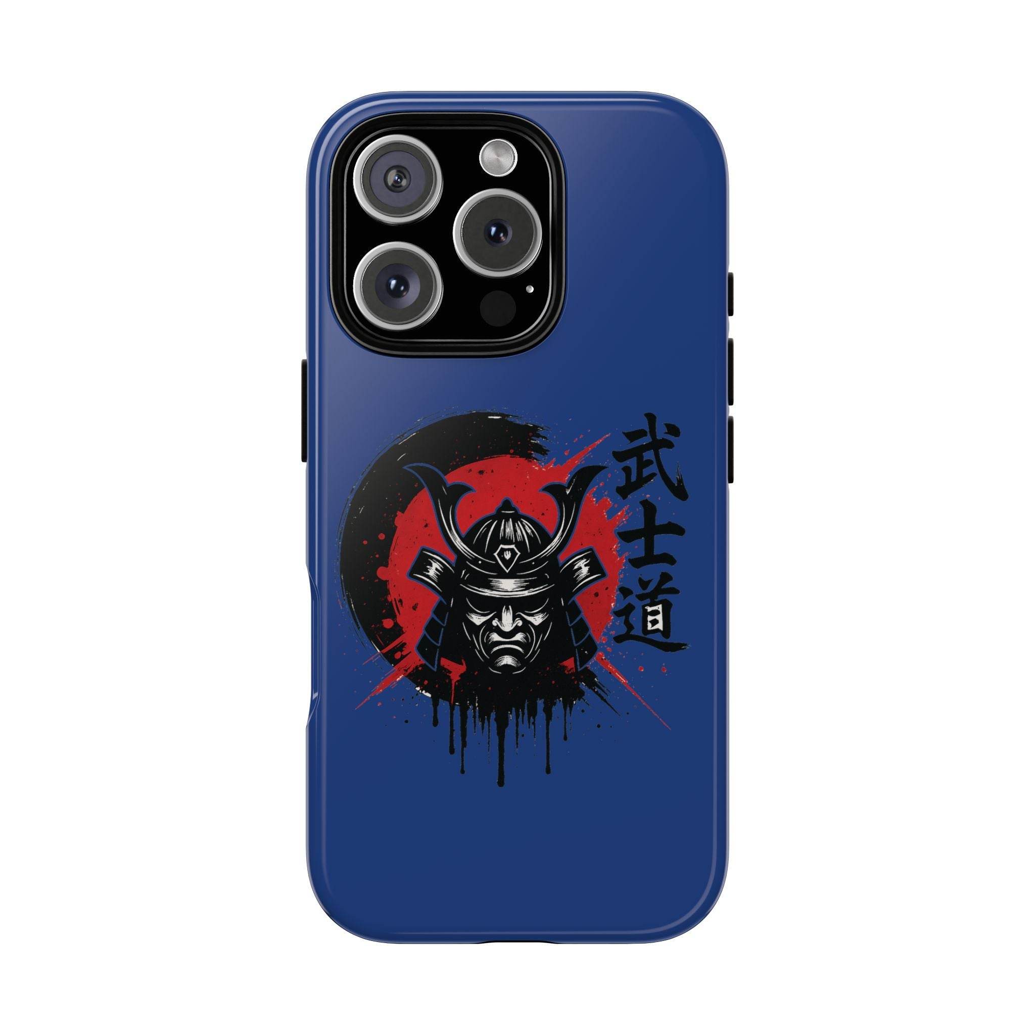 📱 samurai phone case Bleue foncé – coque renforcée iPhone 📱