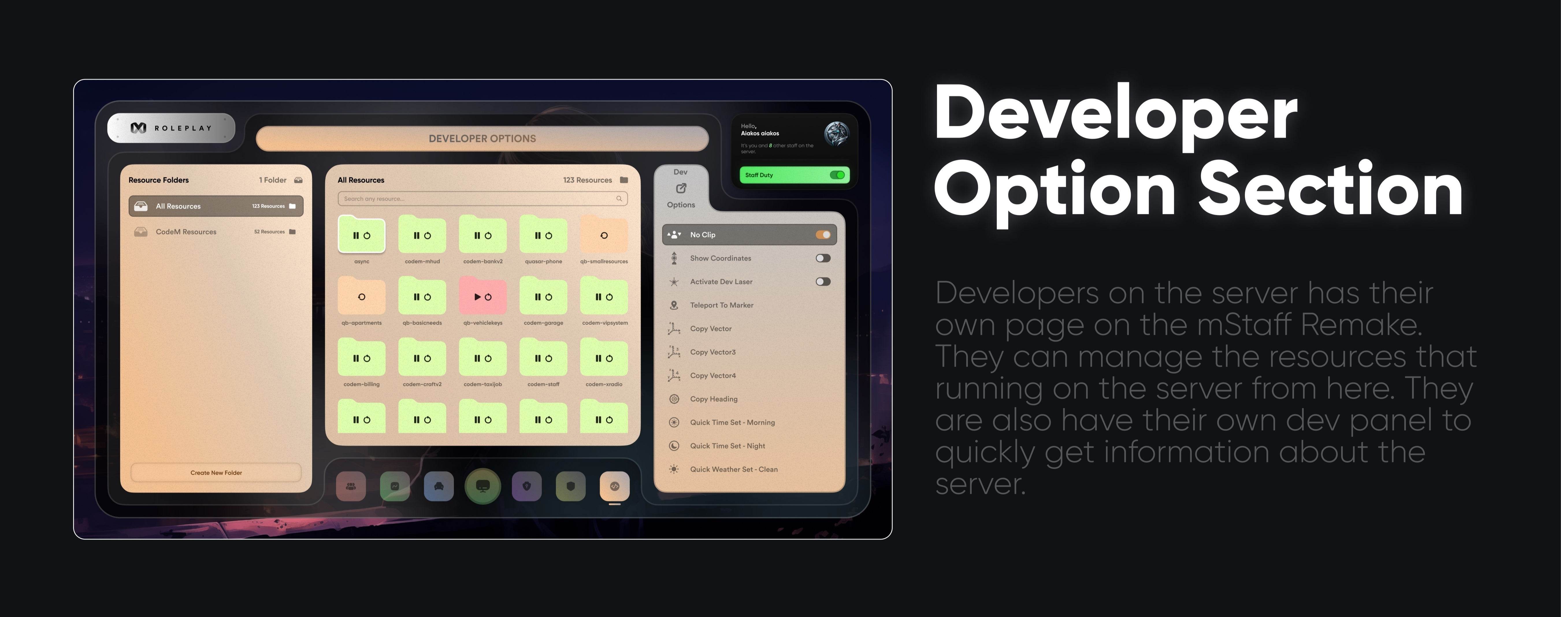 ⚙️ mStaff Remake Open Source – Script Panel Admin FiveM ⚙️ - Legeekshop