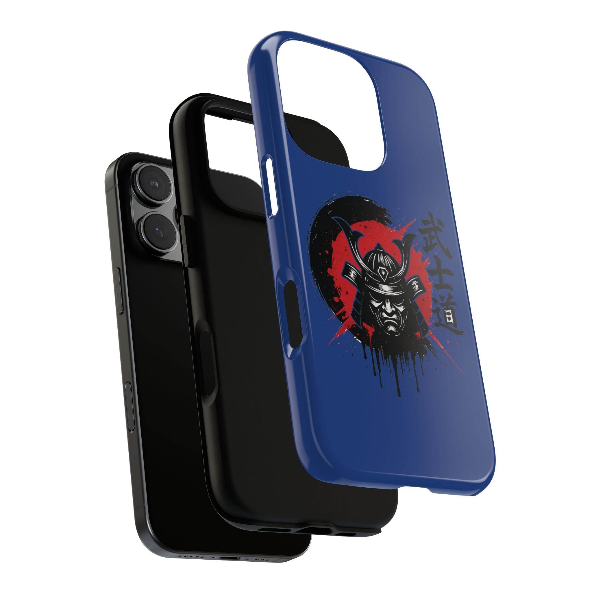 📱 samurai phone case Bleue foncé – coque renforcée iPhone 📱