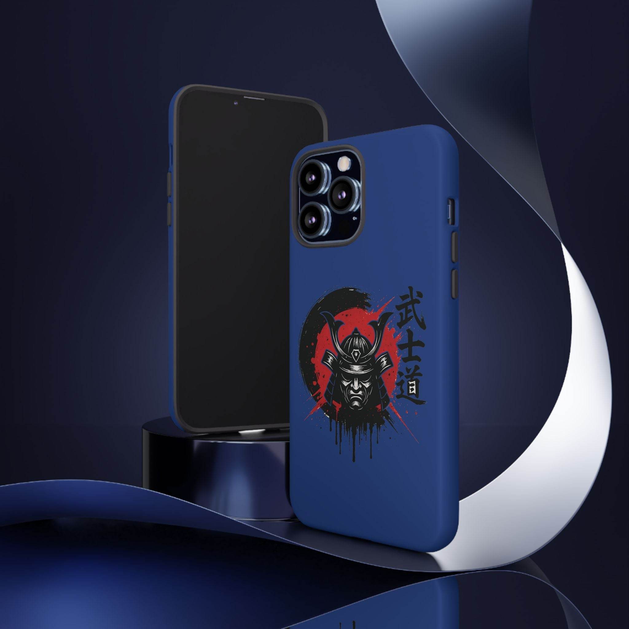📱 samurai phone case Bleue foncé – coque renforcée iPhone 📱