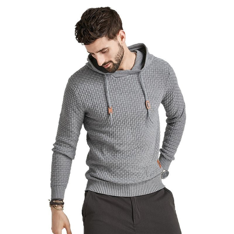 Sweat Capuche Homme Coton Motif Brocart Loose